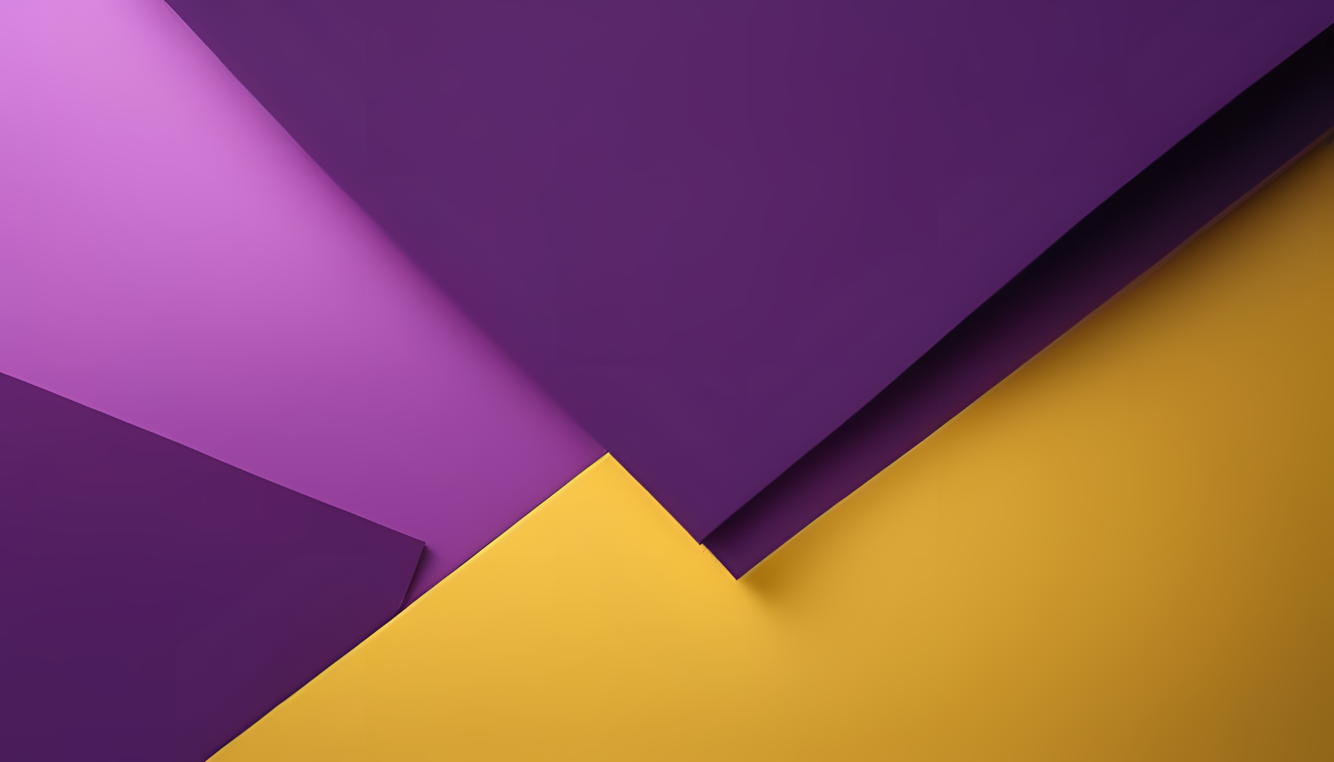 Abstract purple and yellow design with vibrant studio lighting.