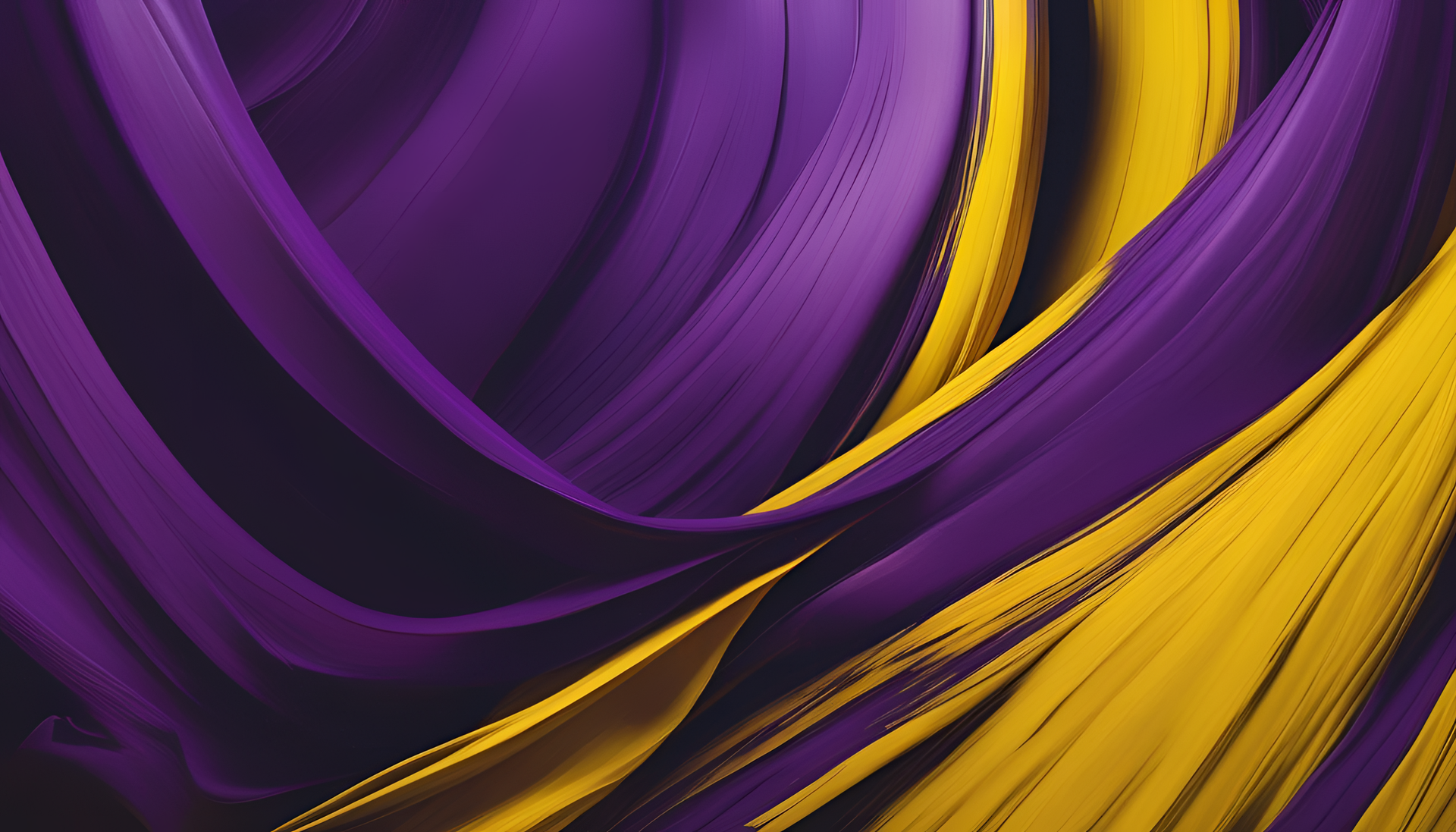 Vibrant purple and yellow Among Us wallpaper.