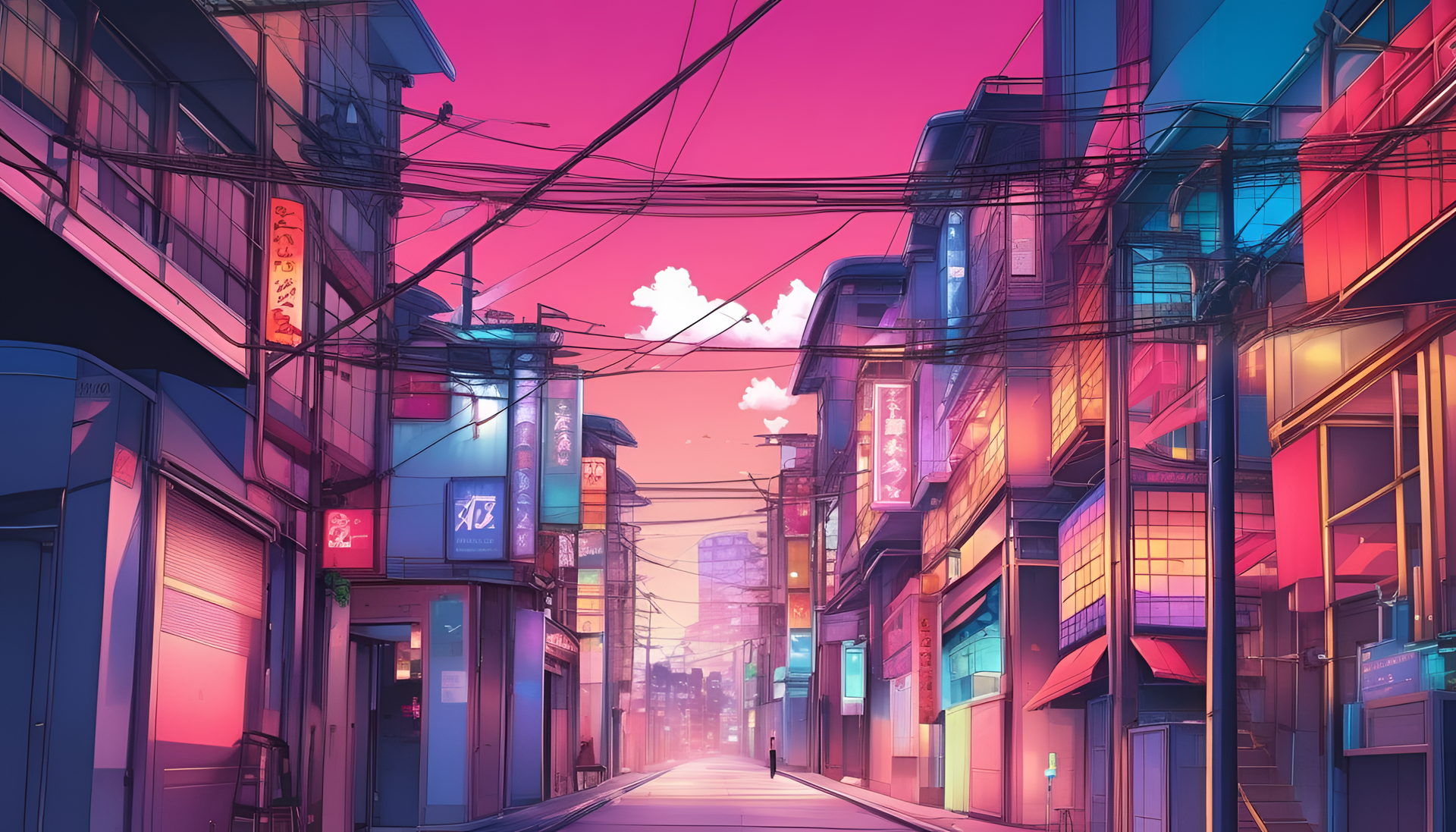 Vibrant anime desktop wallpaper.