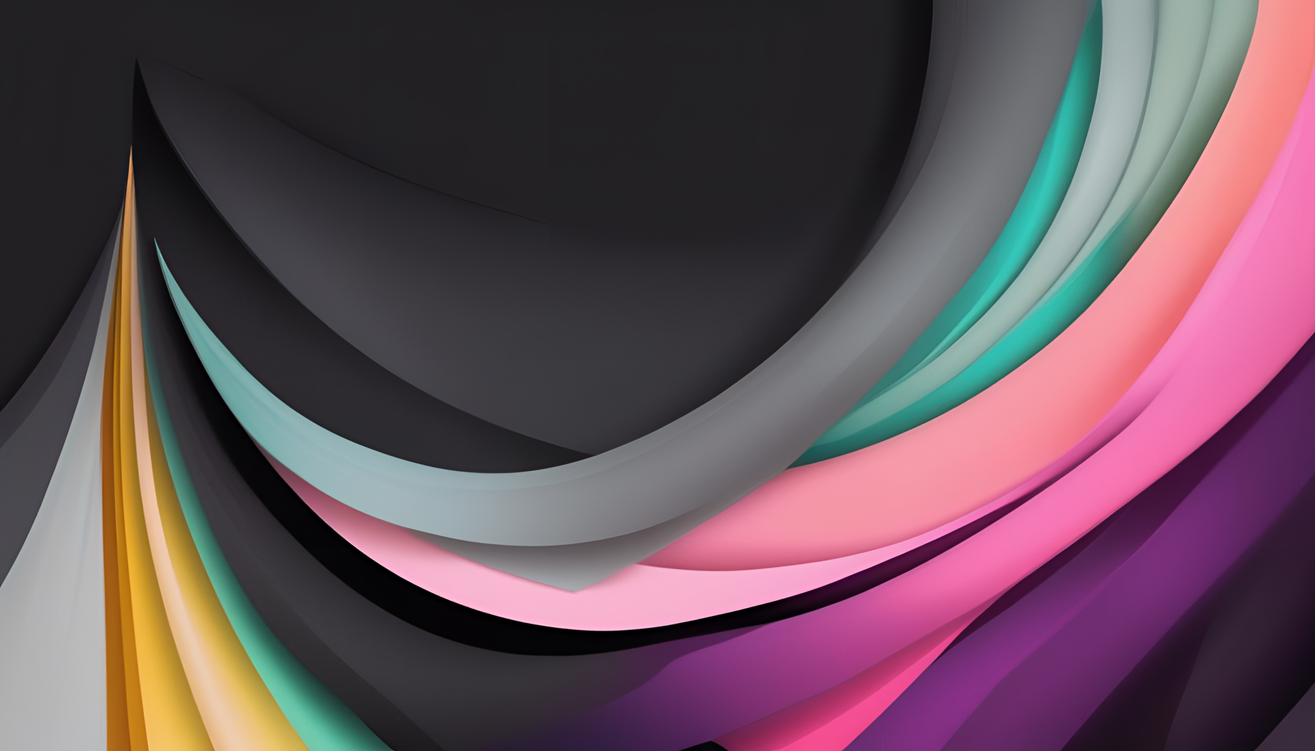 Black and pastel colored abstract design.