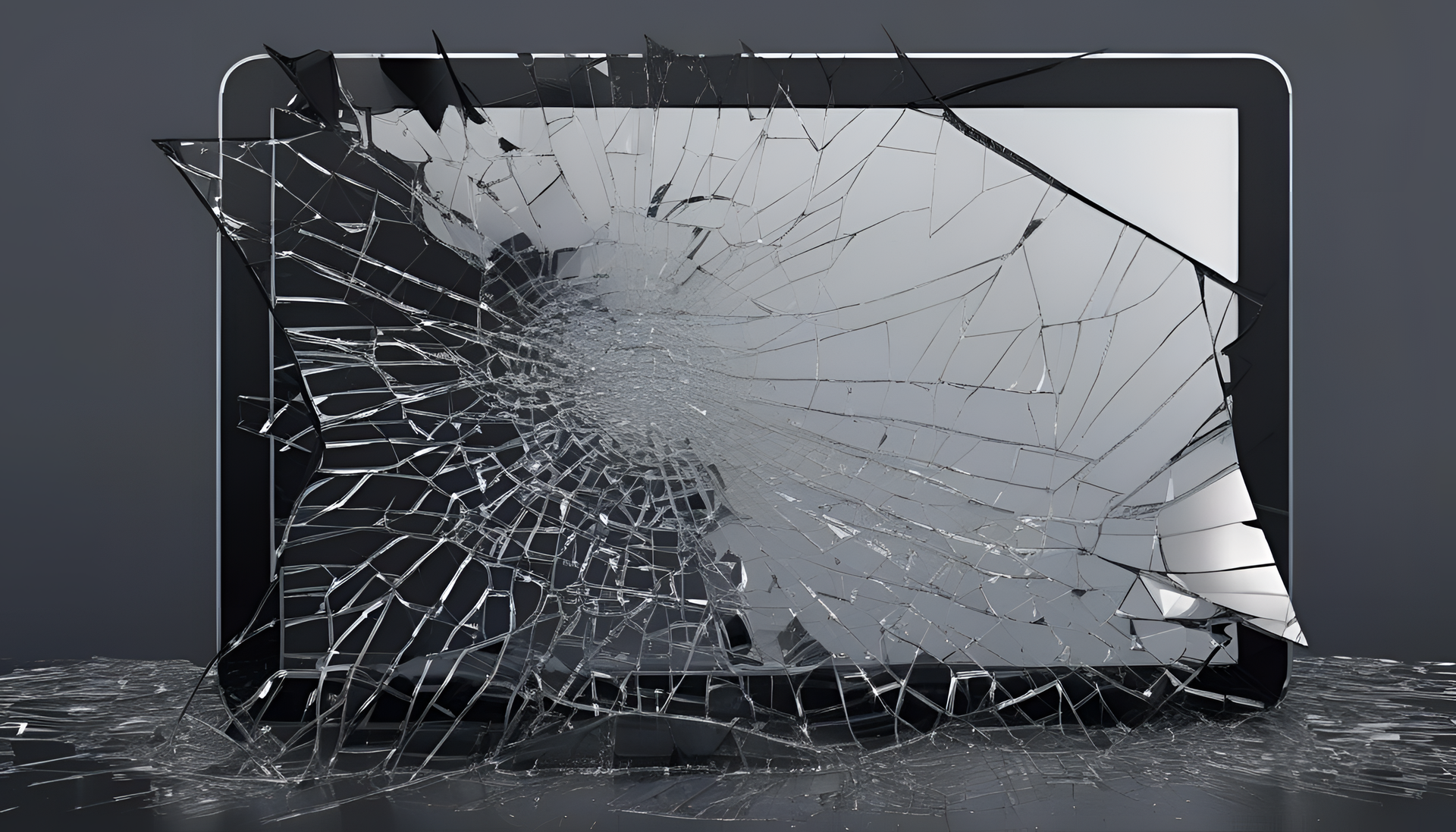 Cracked glass pattern in abstract design