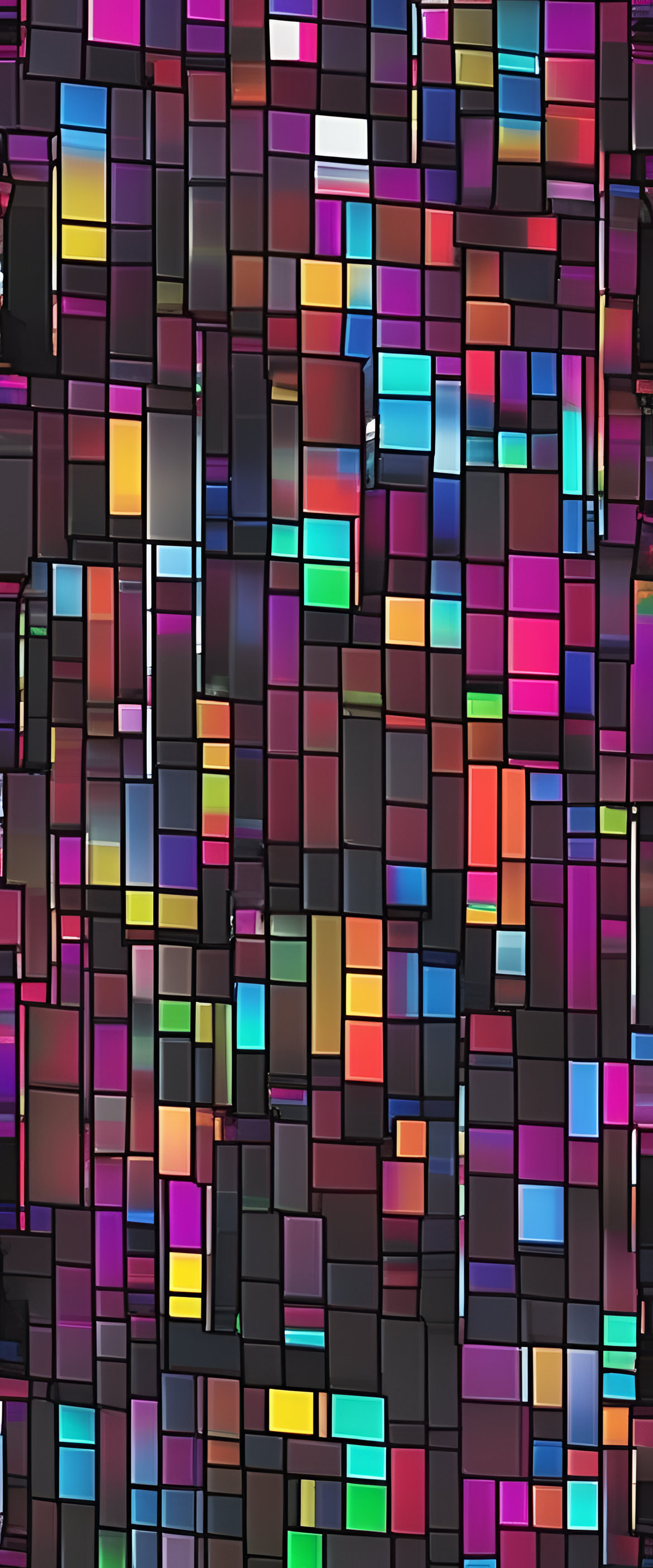 Abstract fractured pattern with vibrant colors