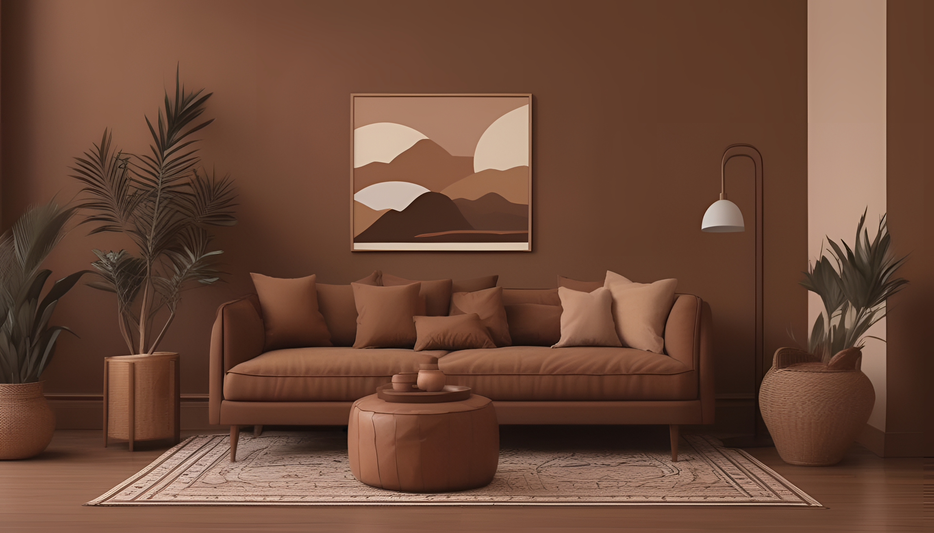 Abstract blend of warm earth tones, creating a cozy and rustic aesthetic.