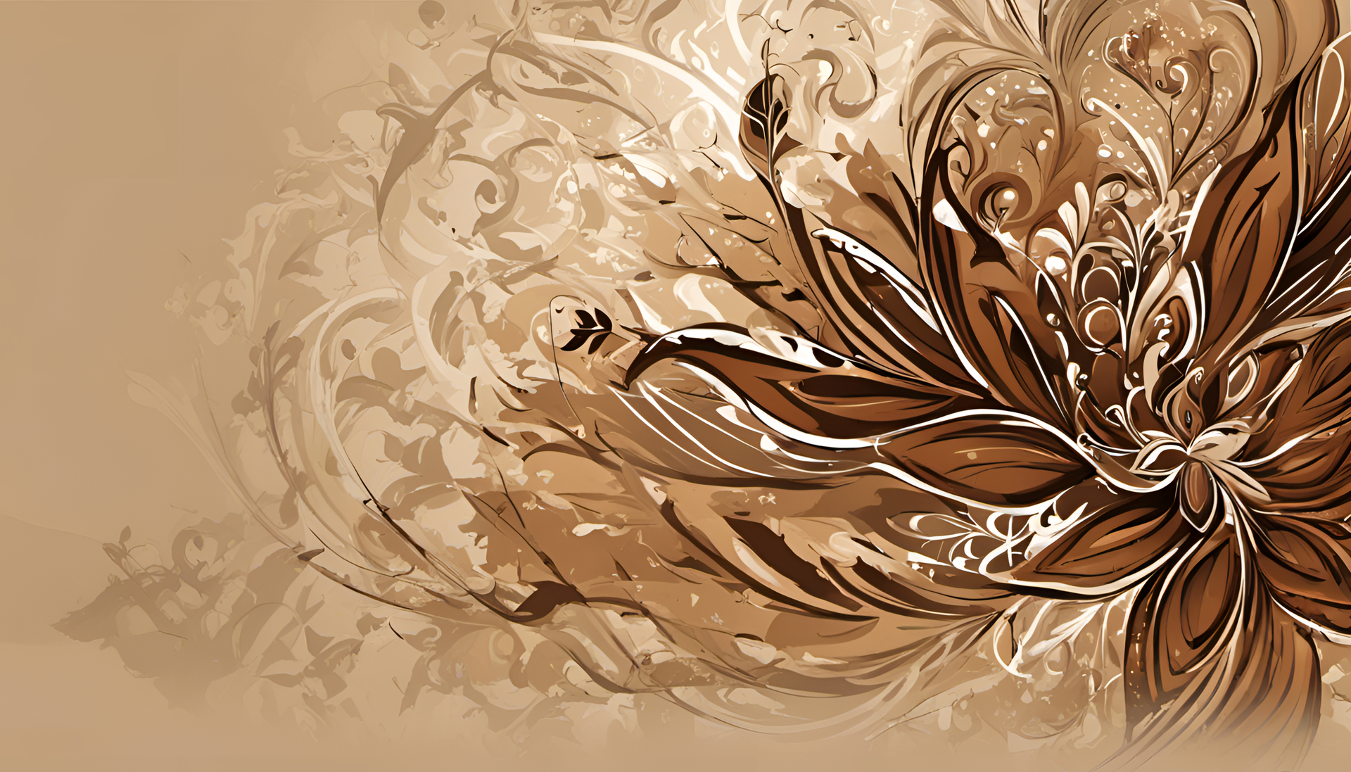 Abstract brown digital art wallpaper.