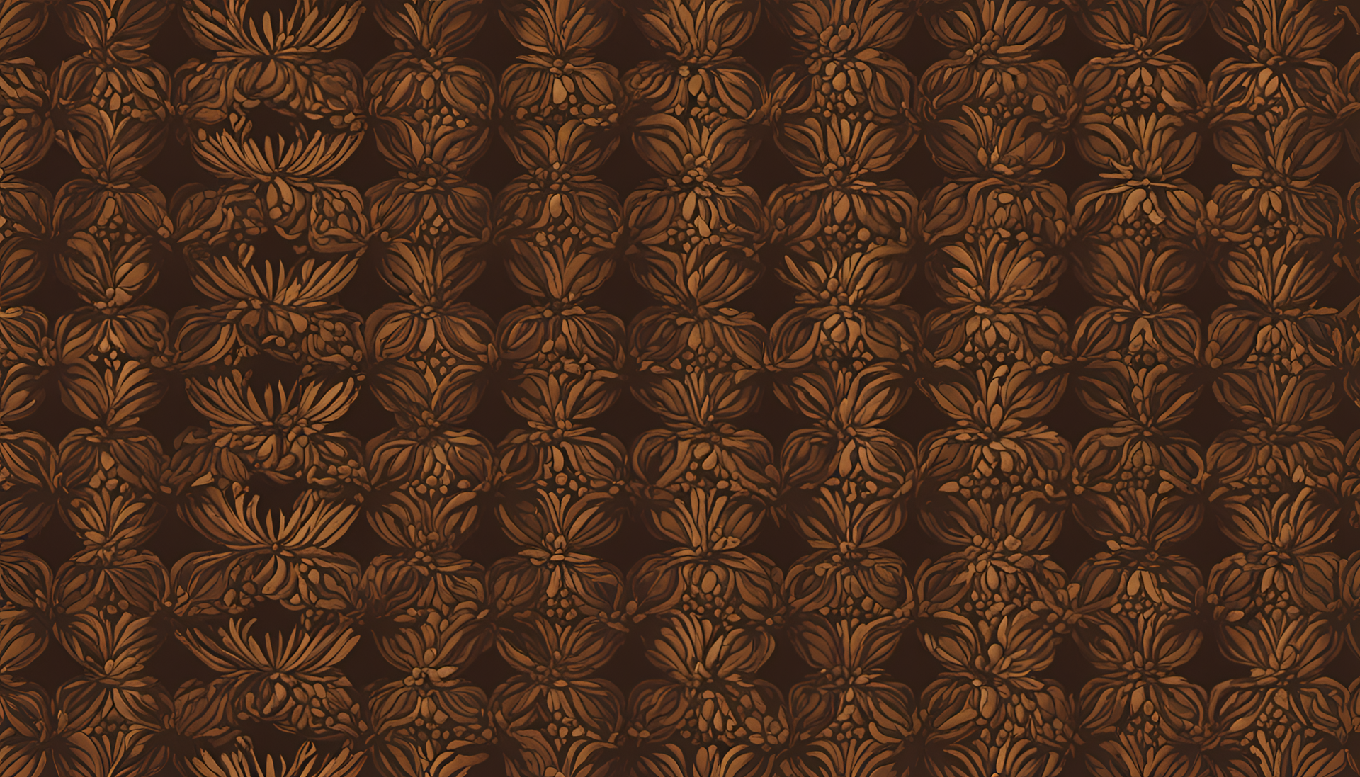 Abstract brown waves on a desktop wallpaper.