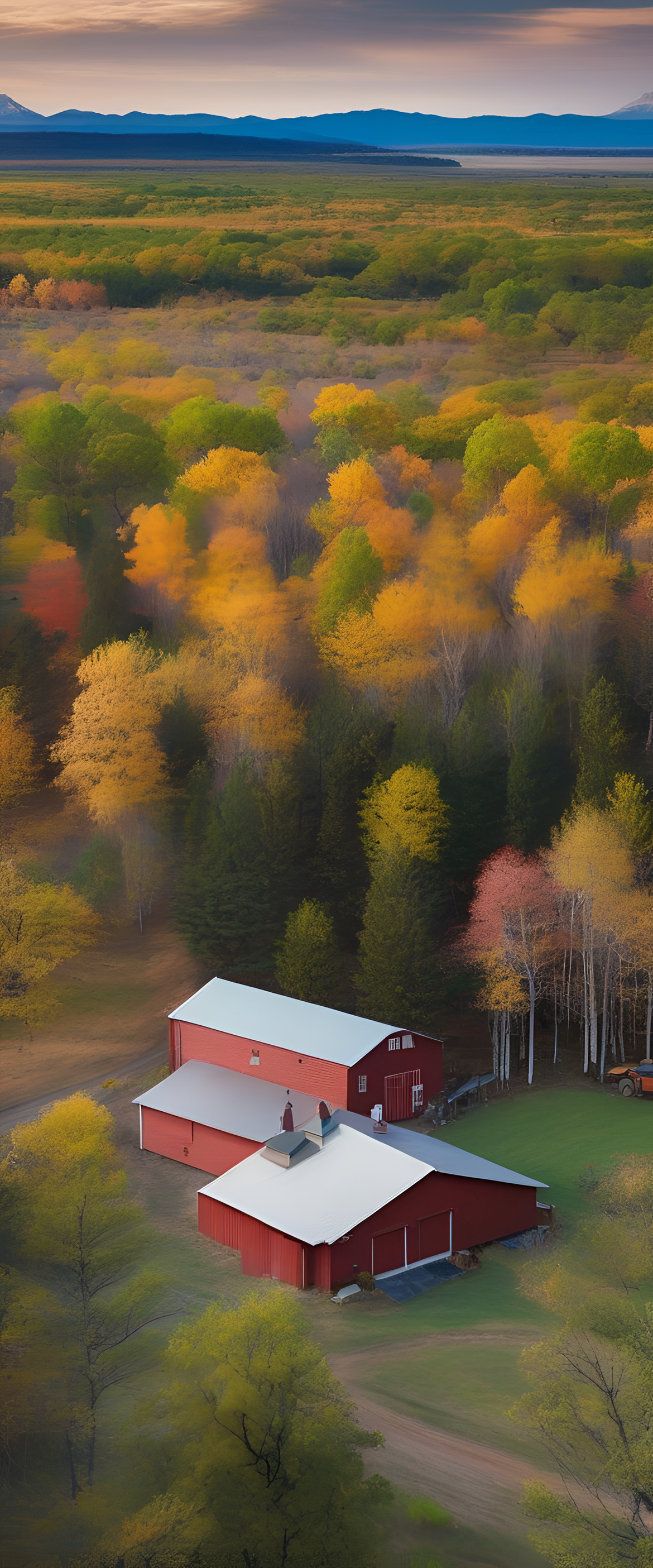 Scenic country landscape with rolling green hills and a peaceful countryside atmosphere.