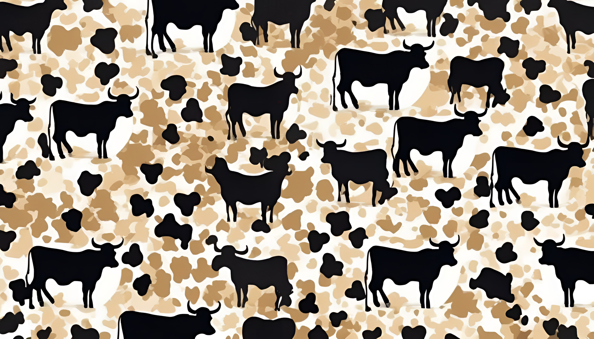 Cow print digital art wallpaper.