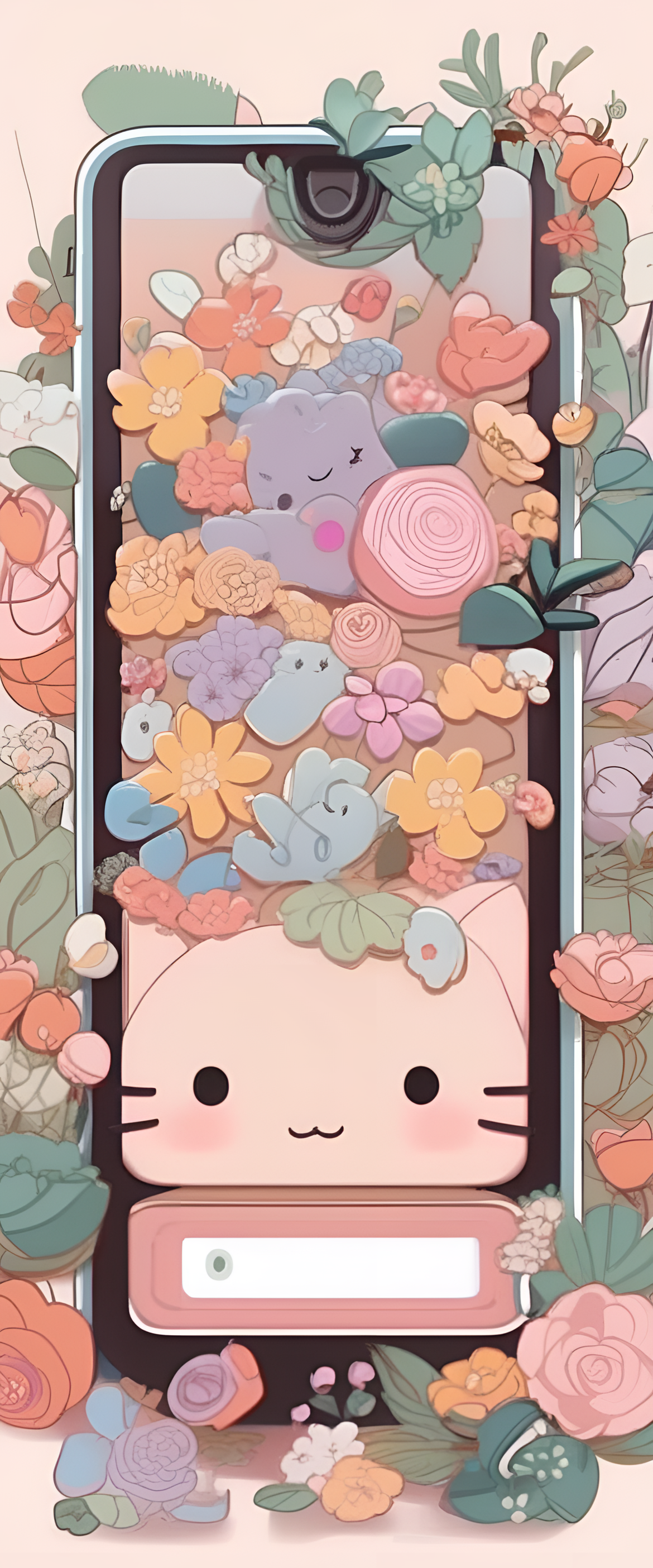 Cute phone wallpaper featuring adorable design.