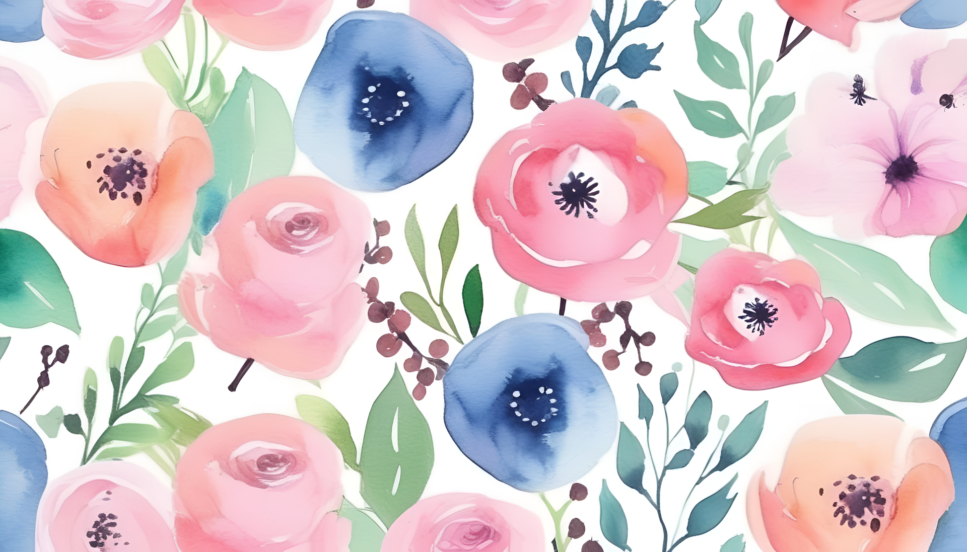 Cute watercolor phone wallpaper with vibrant colors.