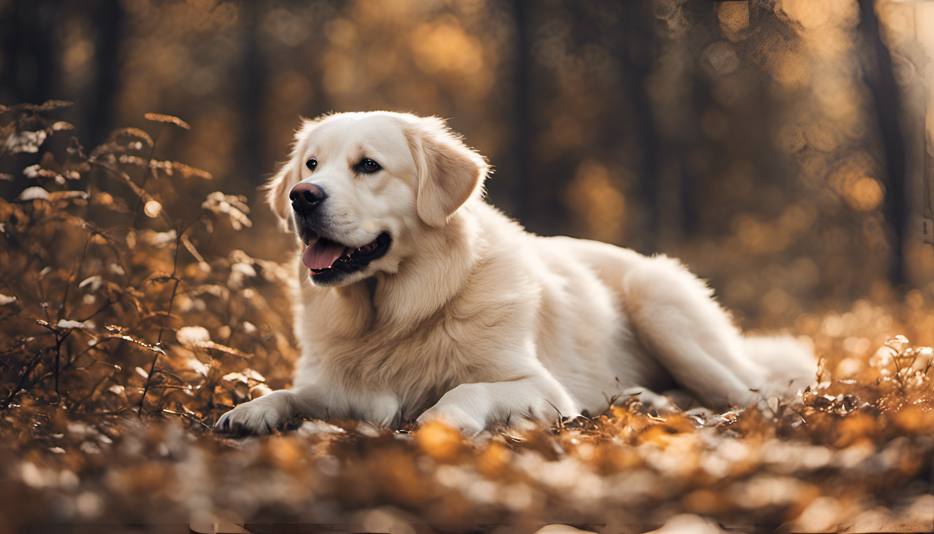 A beautiful high-definition wallpaper featuring a dog.