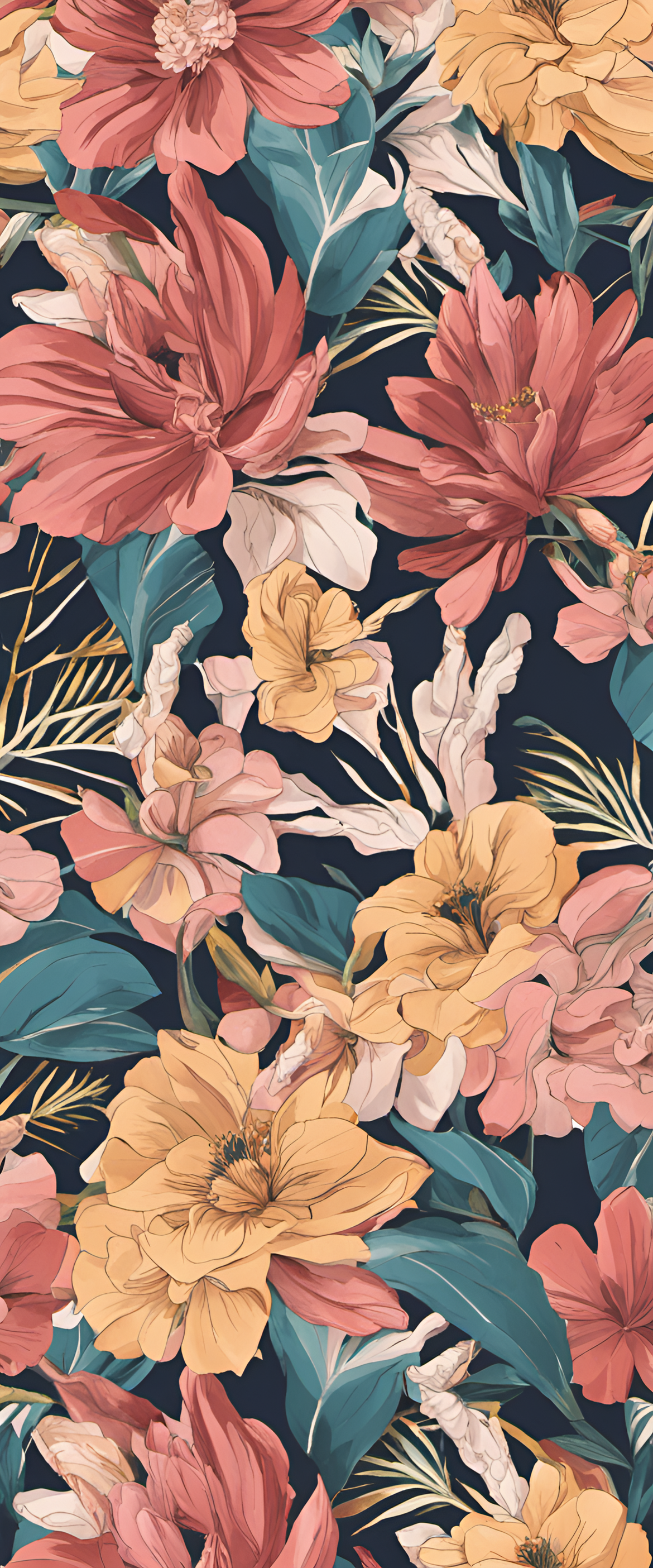 Floral phone wallpaper featuring beautiful flowers.