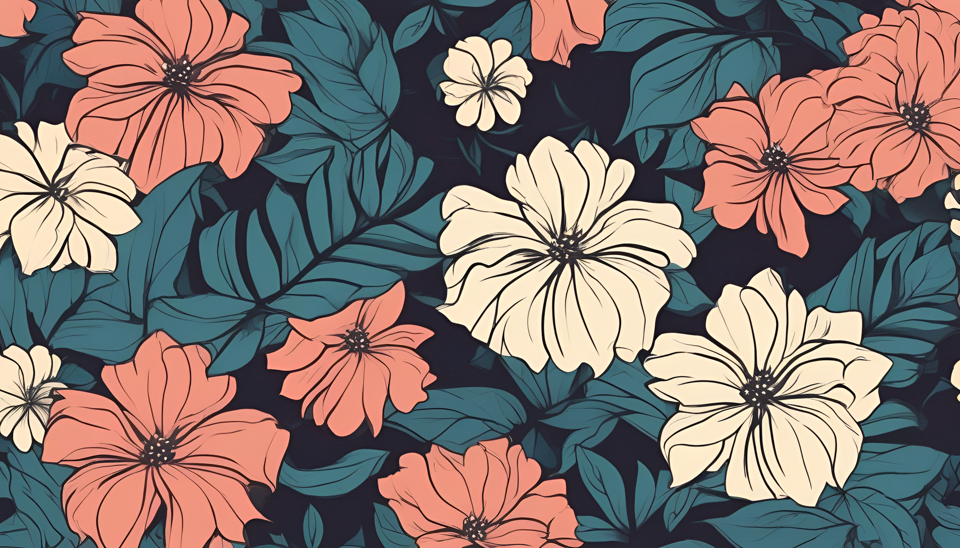 Vibrant flower background with intricate petals.