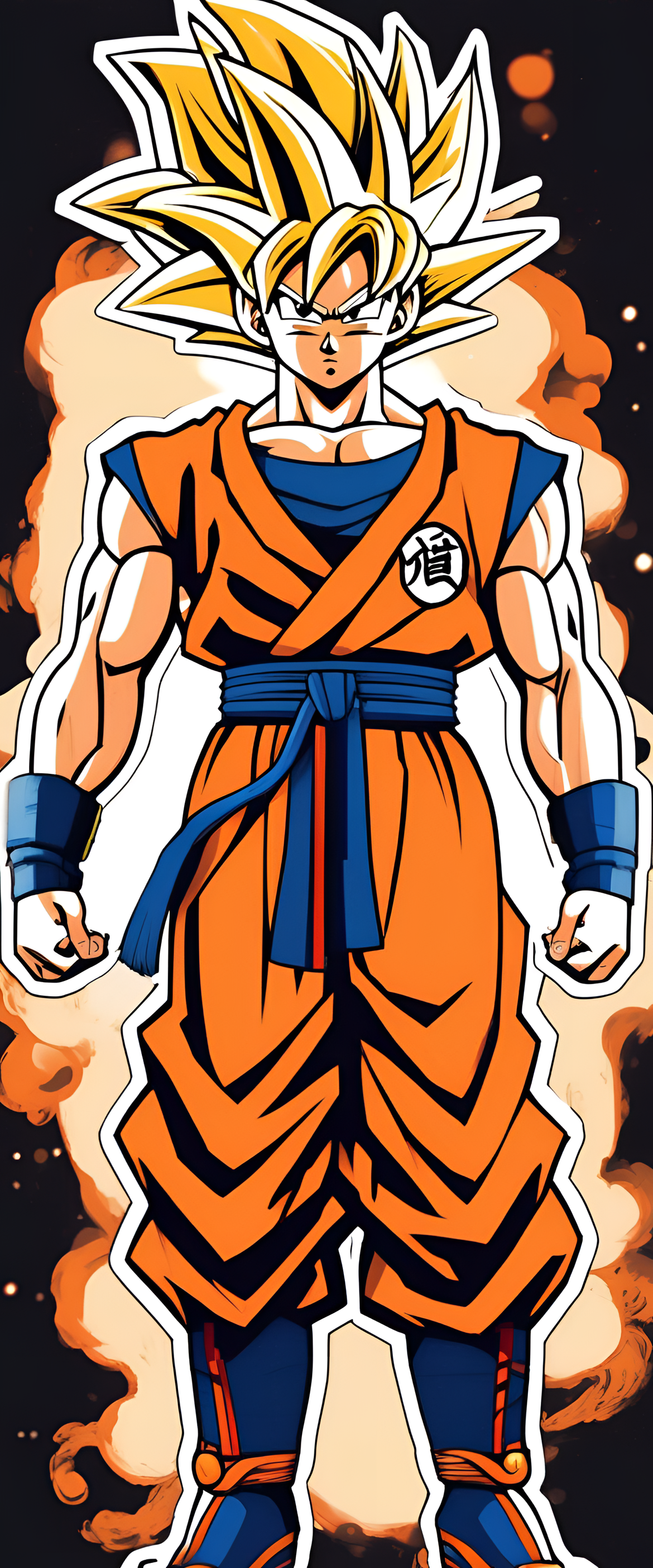 Stylized Goku in vibrant colors.