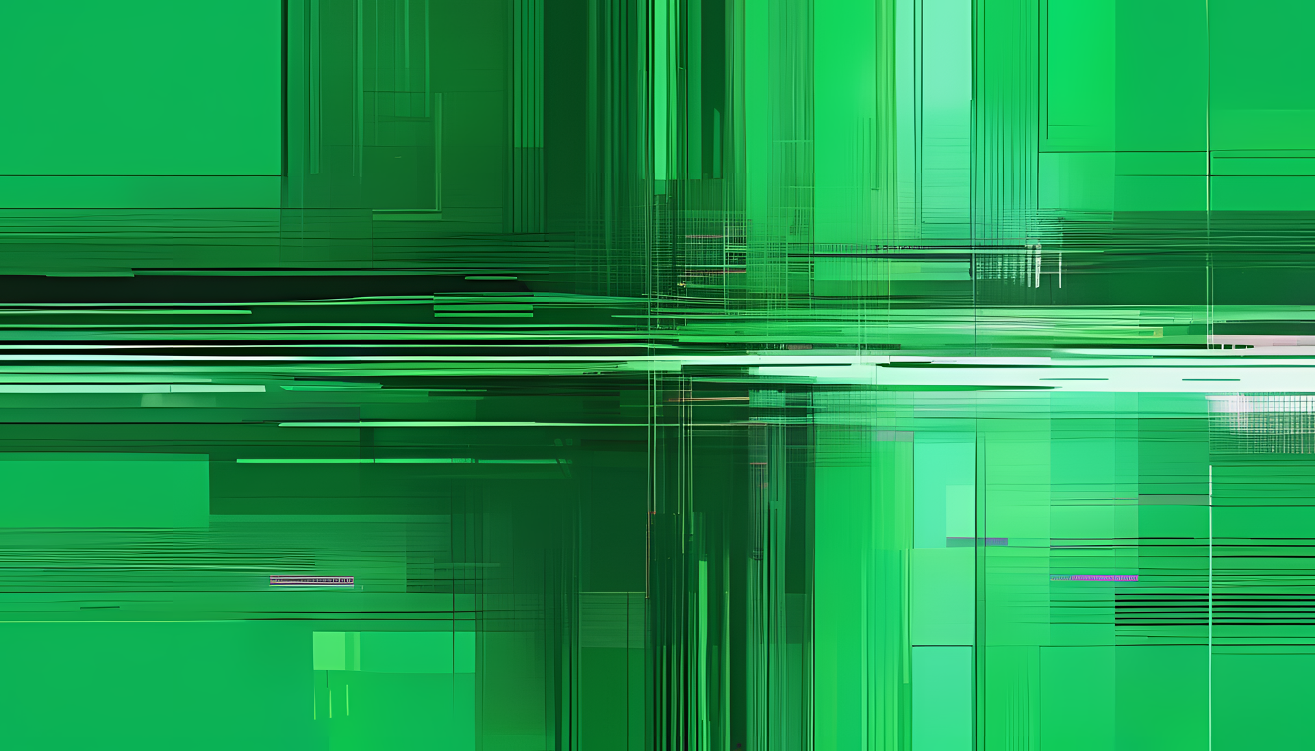 Glitchy green abstract wallpaper