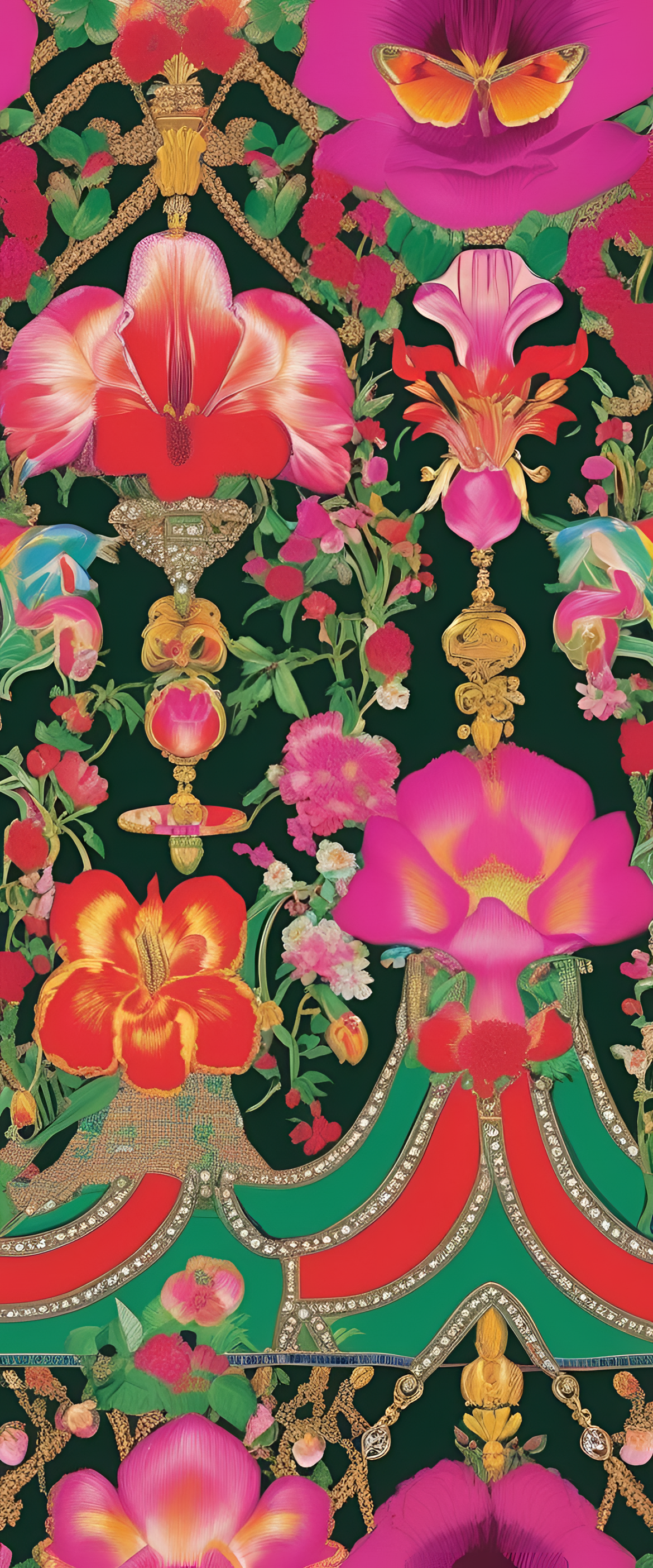 Vibrant Gucci wallpaper with colorful patterns and designs.