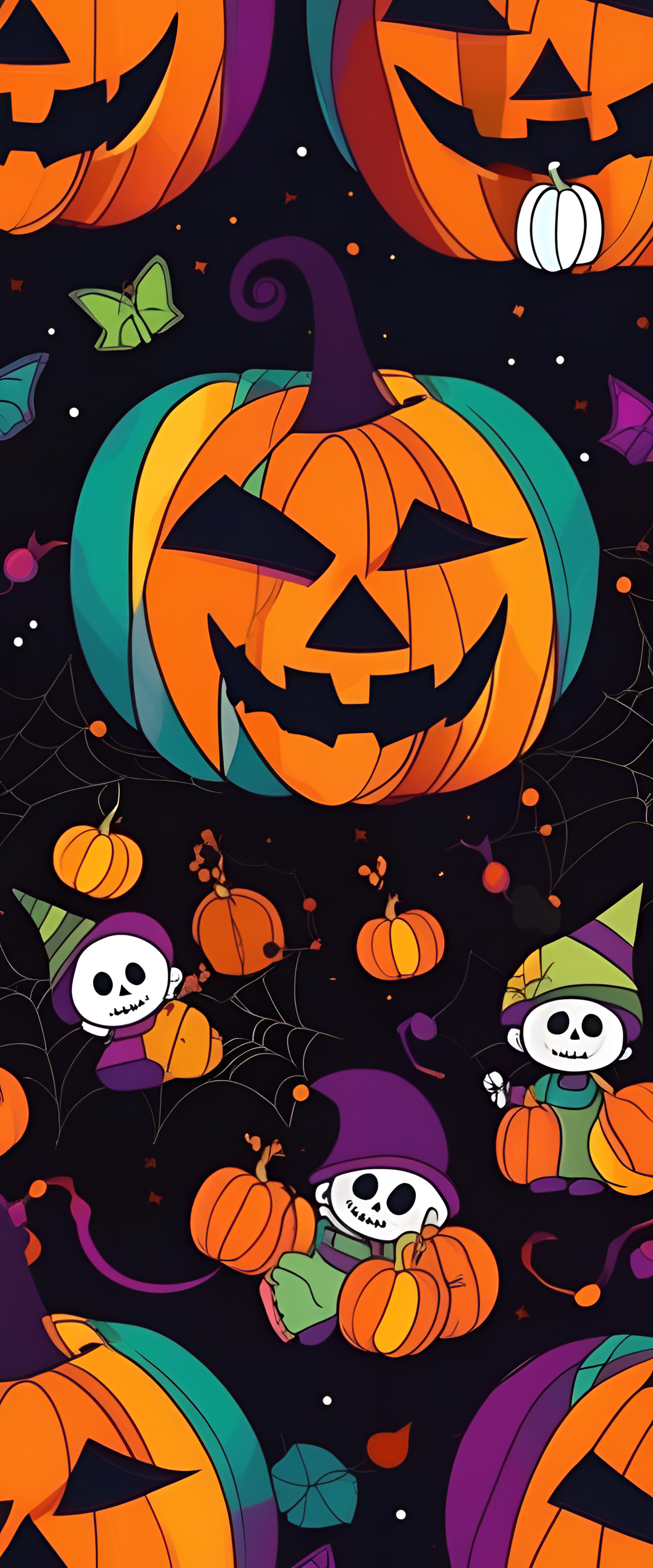 Triadic colors Halloween wallpaper