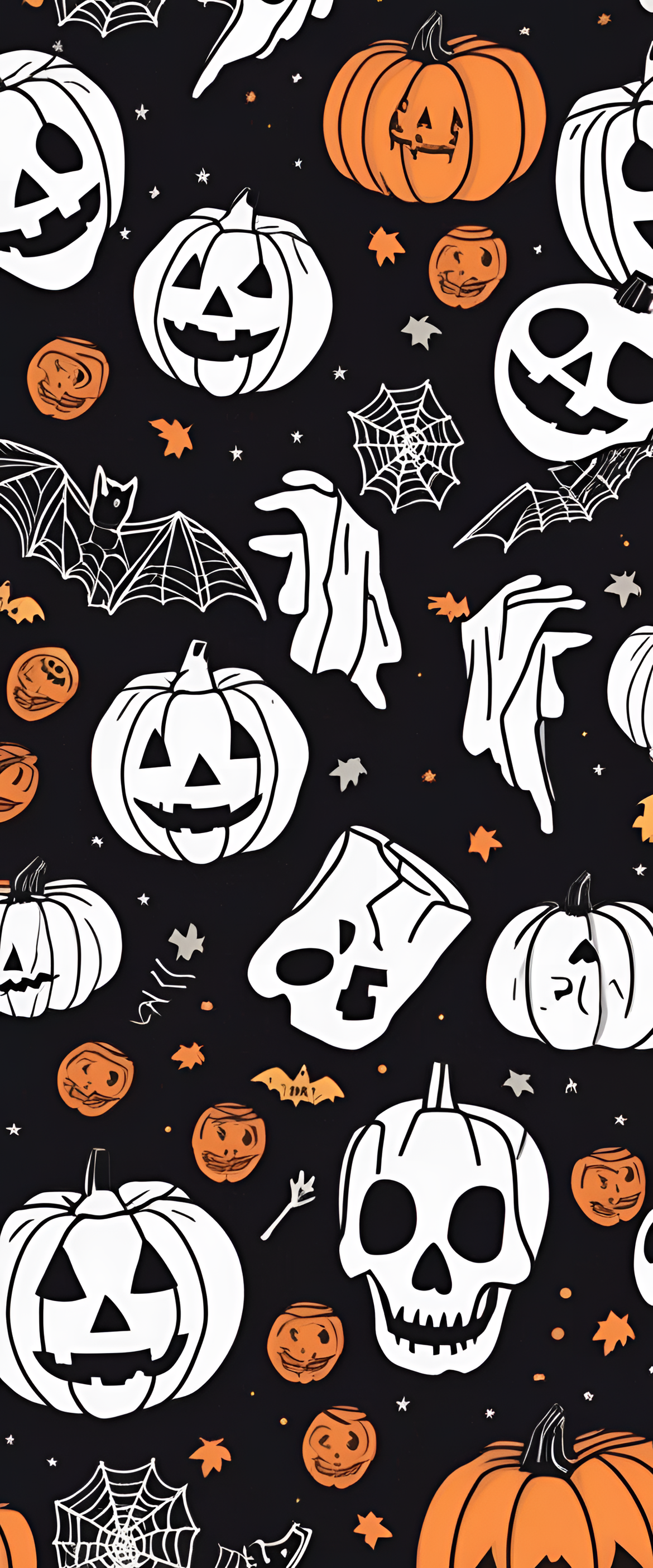 Spooky Halloween-themed aesthetic wallpaper.