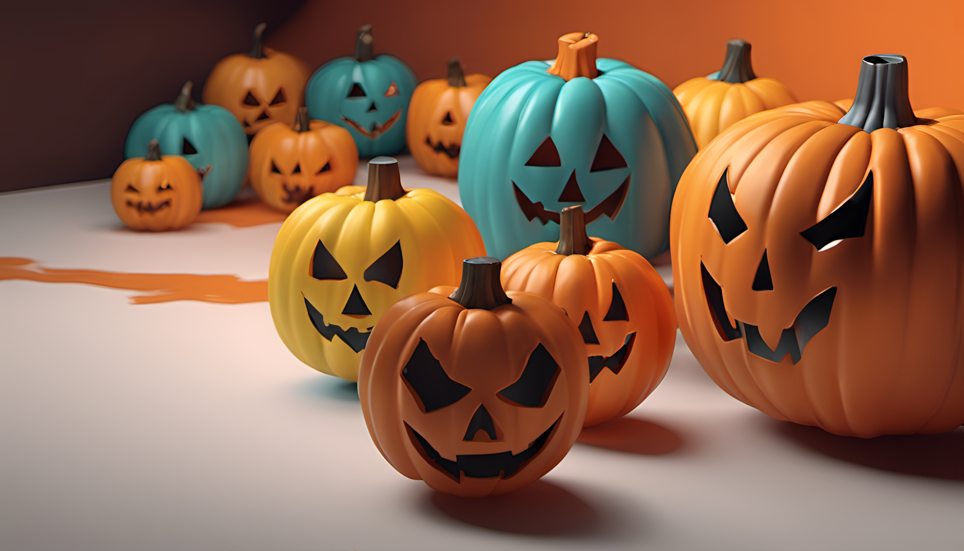 Colorful Halloween-themed artwork with great quality and sharpness.