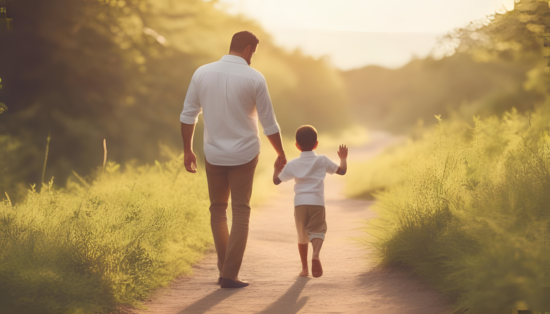 Happy Father's Day greeting card with colorful text and a heart symbol.