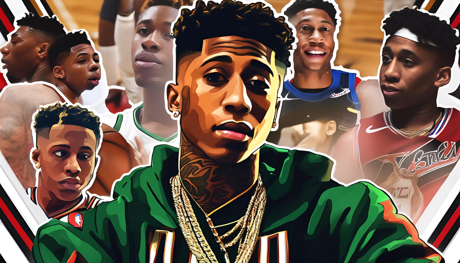 NBA YoungBoy in vibrant display.