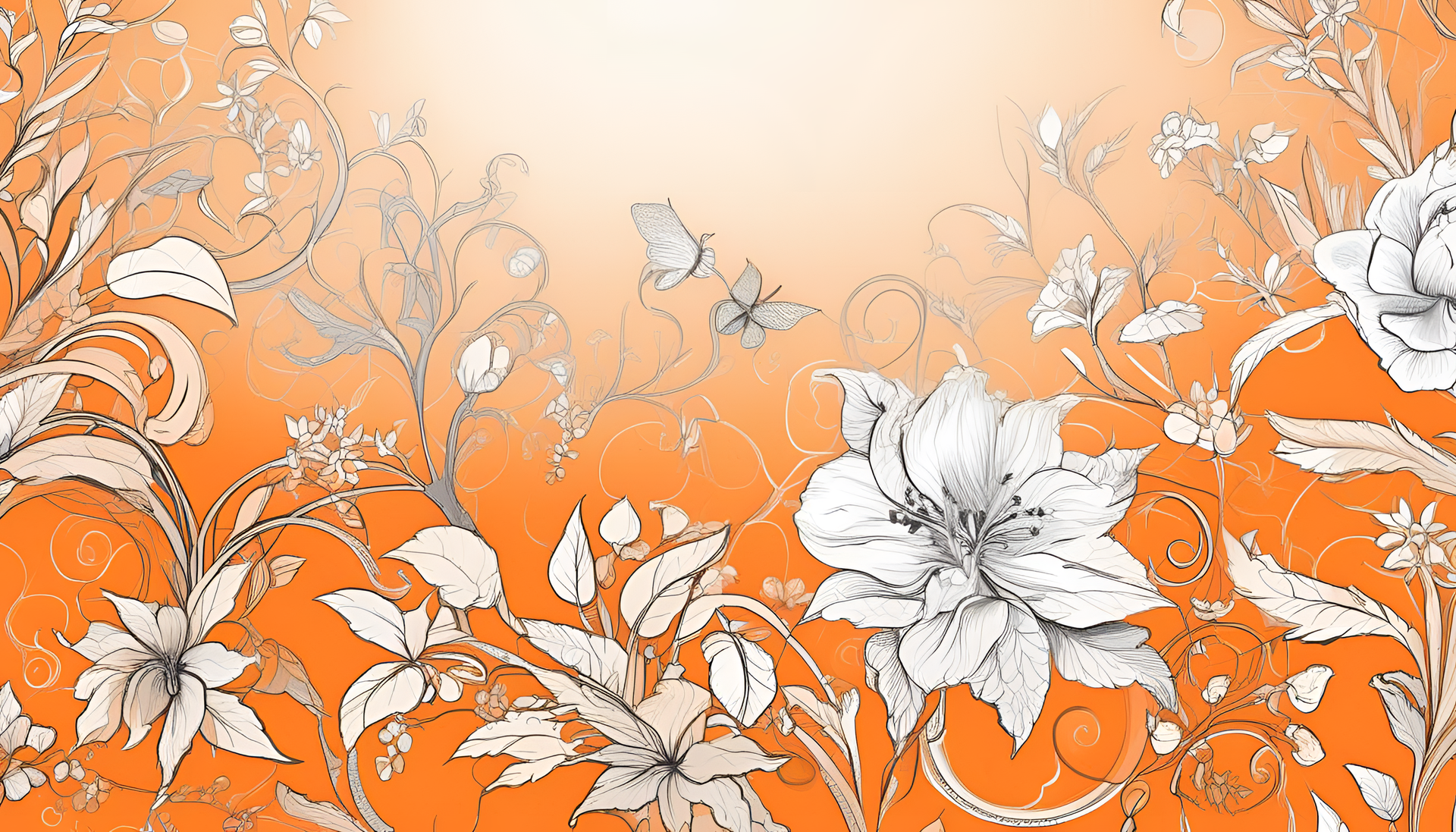 Vibrant orange wallpaper with stunning design.