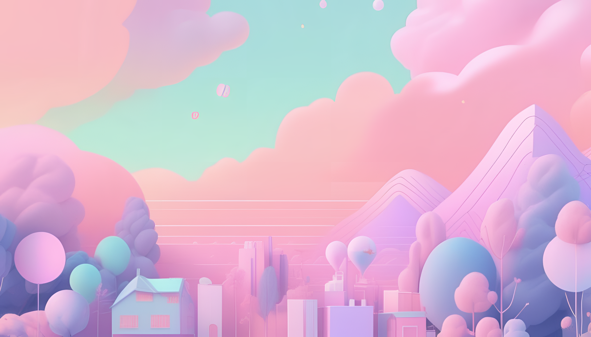 Pastel clouds in a dreamy sky