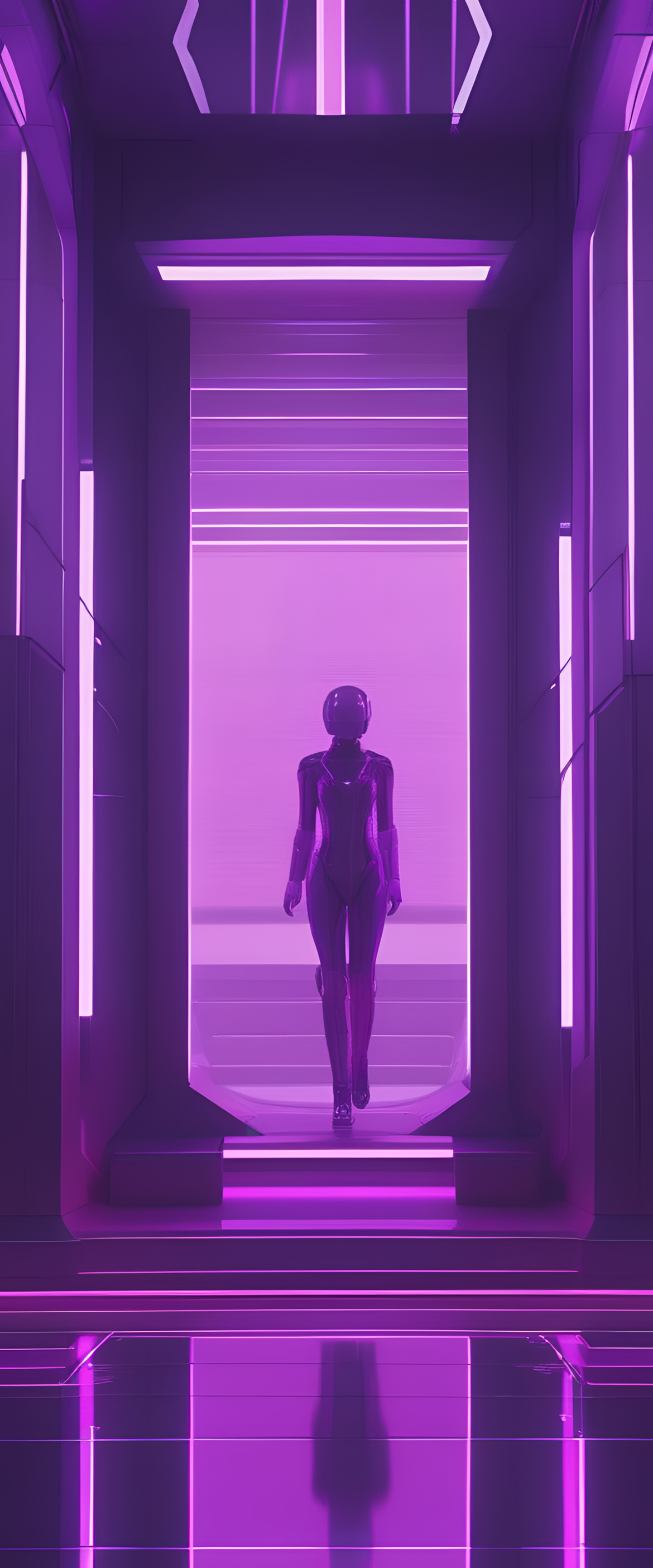 Futuristic purple aesthetic wallpaper.