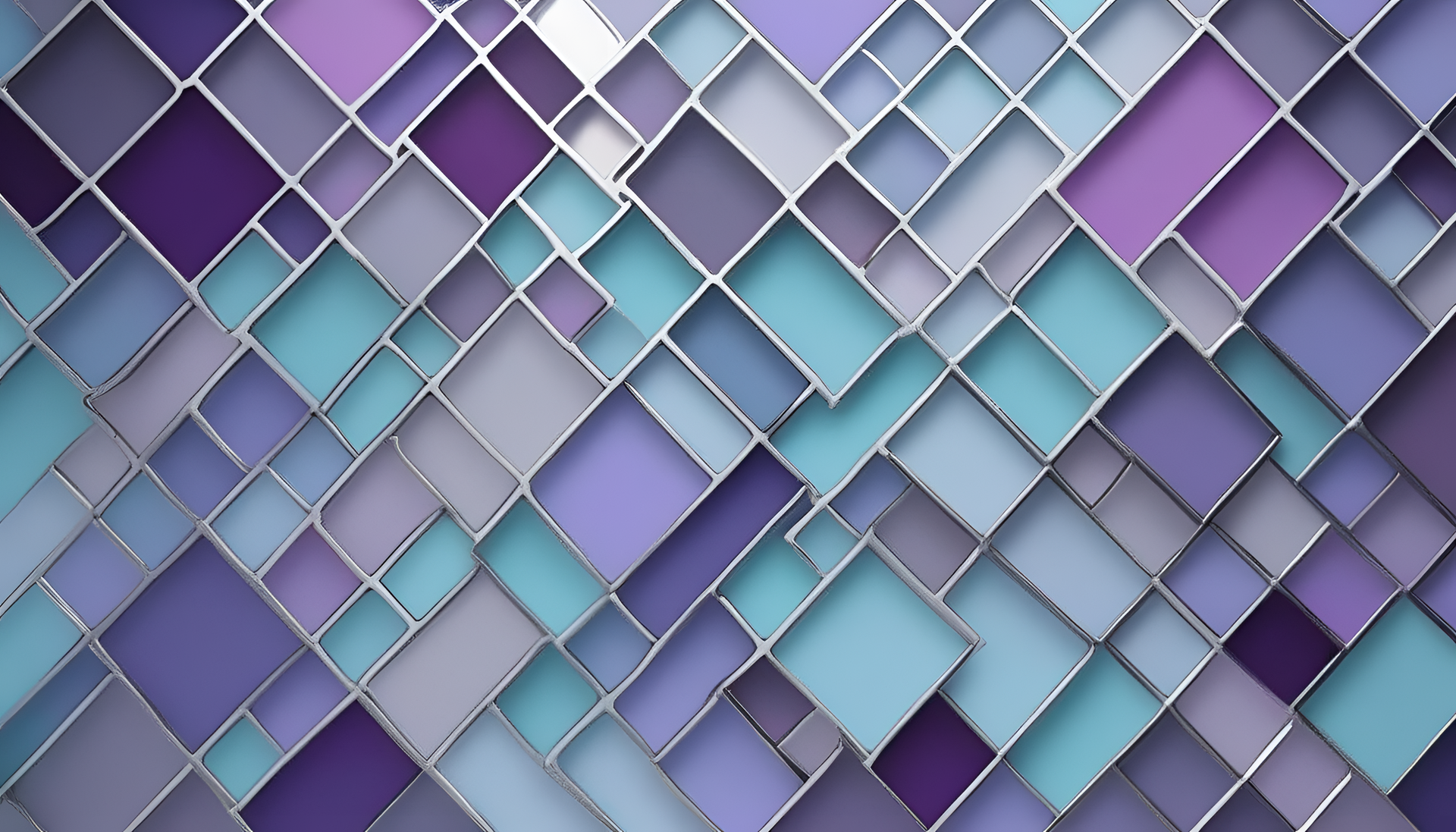 Purple aesthetic wallpaper with light blue and silver accents, in sharp focus.