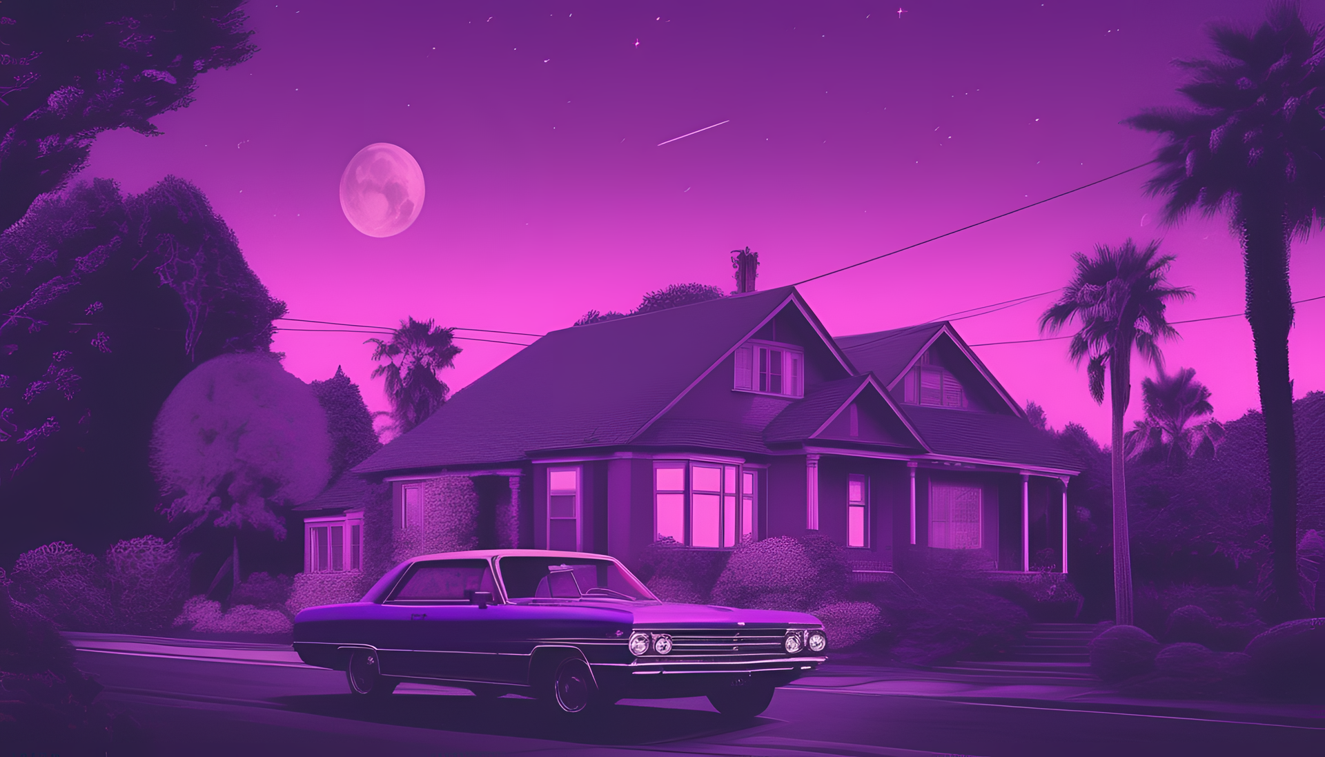 Purple vintage aesthetic desktop wallpaper.