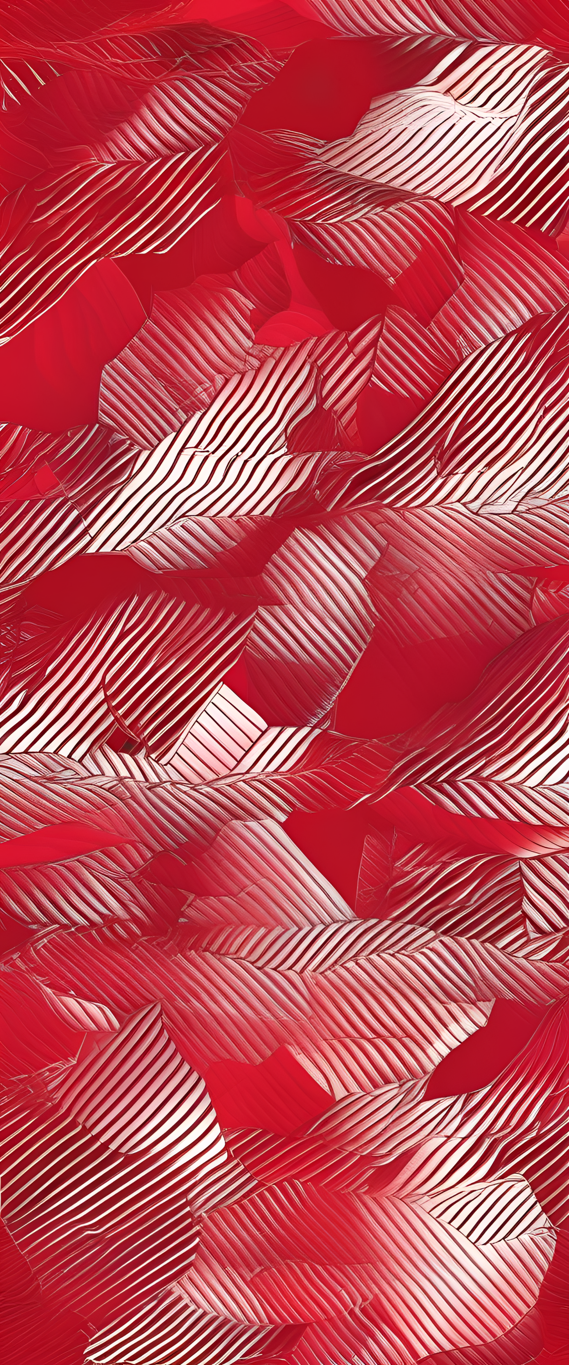 Abstract red background with vibrant patterns.