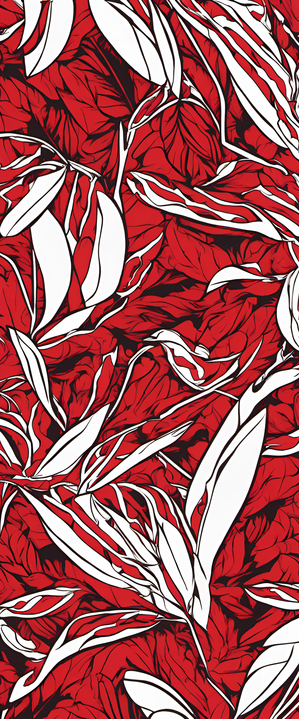 Vibrant red abstract wallpaper pattern.