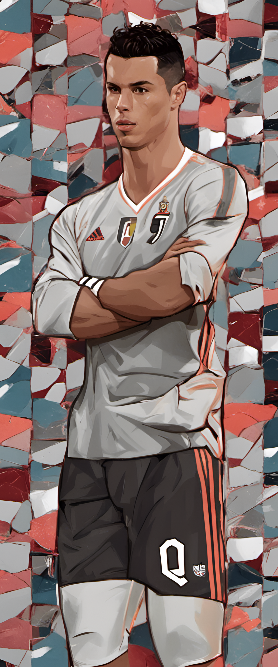 Crispy and stylish portrait of Ronaldo representing the apex of football excellence.