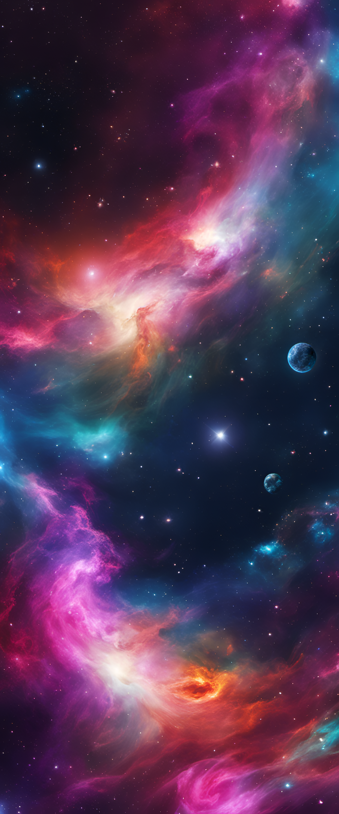 Vibrant space-themed profile picture with vivid colors.