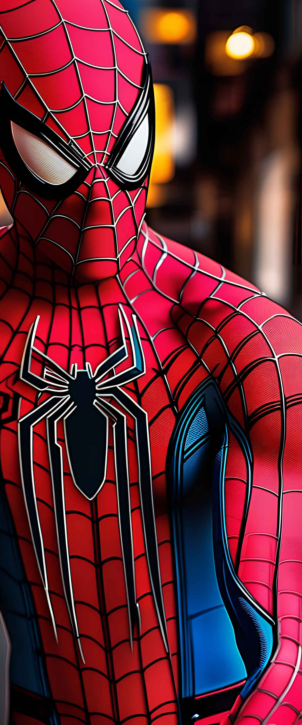 Spider-Man close-up with vibrant colors.