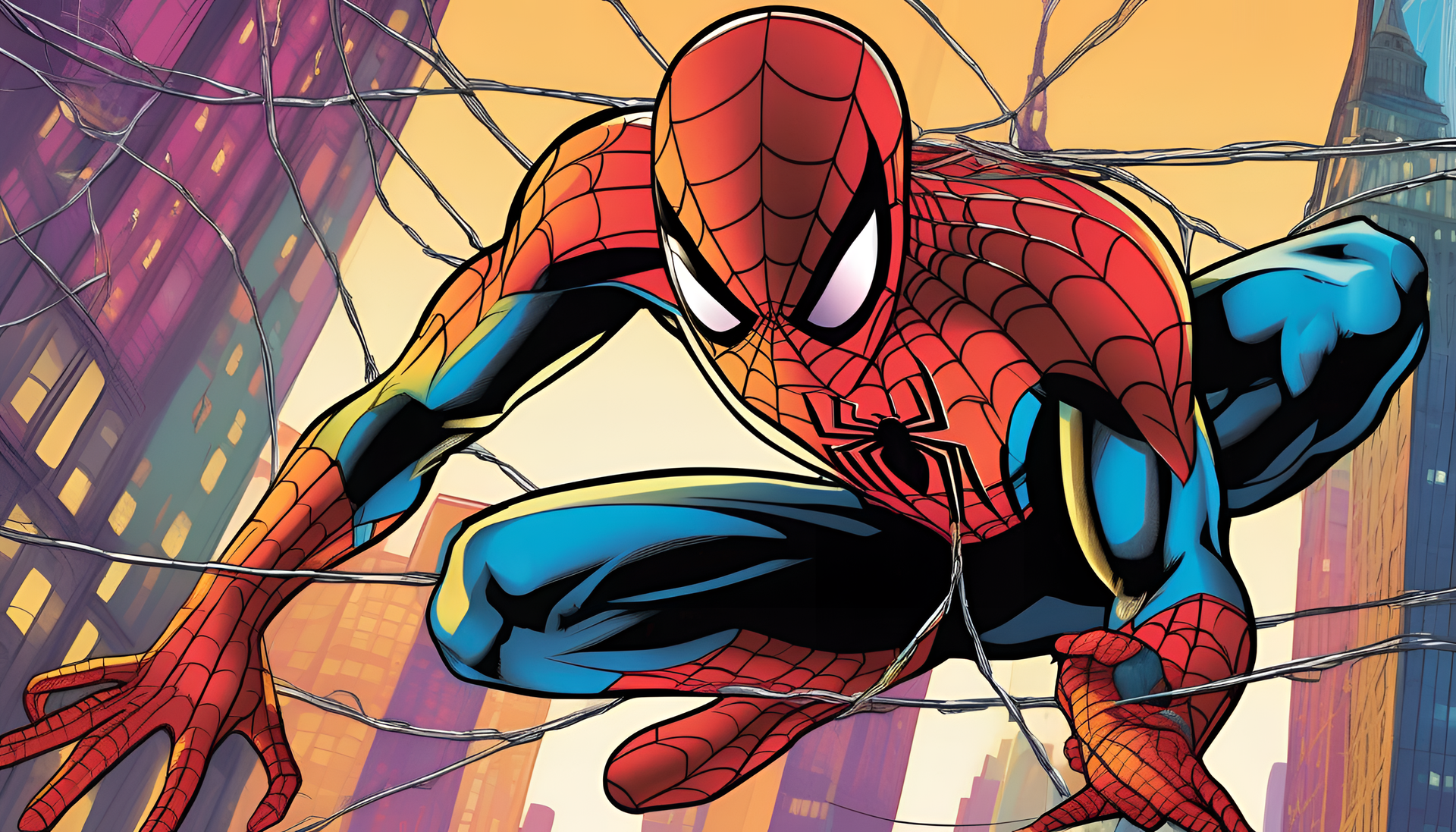 Vibrant Spider-Man desktop wallpaper