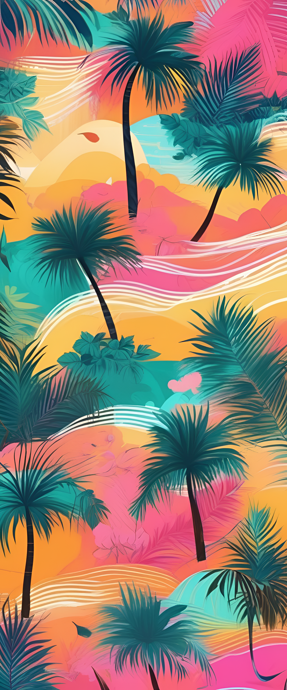 Vibrant summer wallpaper featuring vibrant colors and energetic patterns.