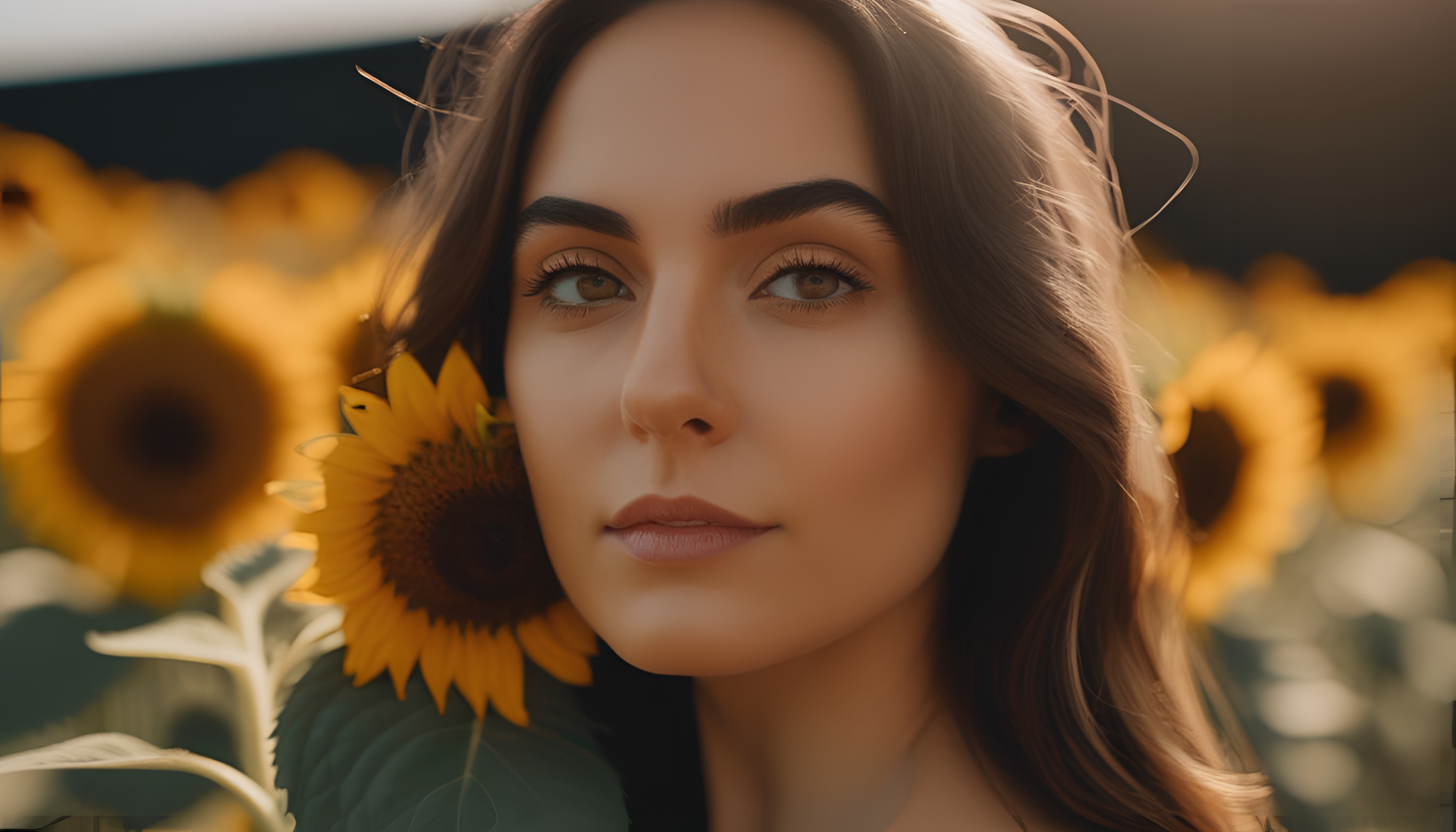 Close-up of a vibrant yellow sunflower.