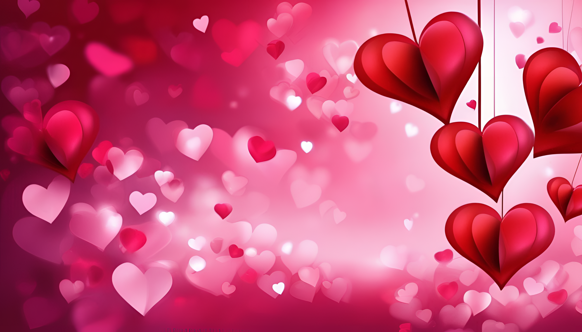 Romantic Valentine's Day wallpaper with studio lighting