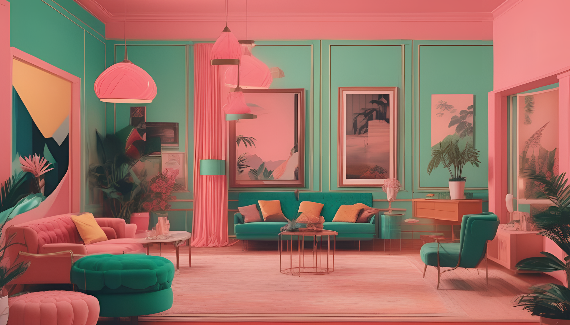 Colorful vintage aesthetic desktop wallpaper