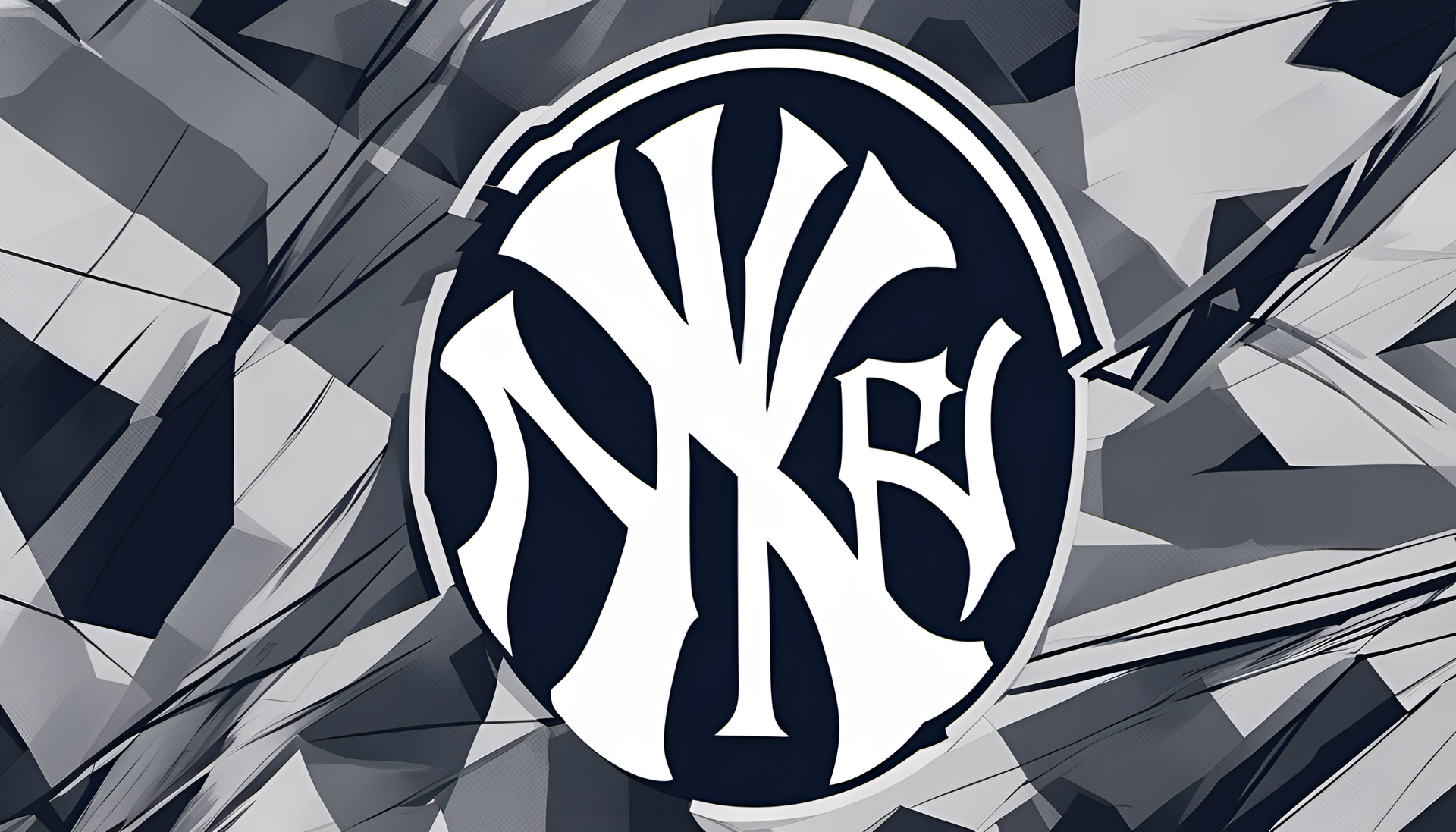 Yankees logo in rotoscope animation style