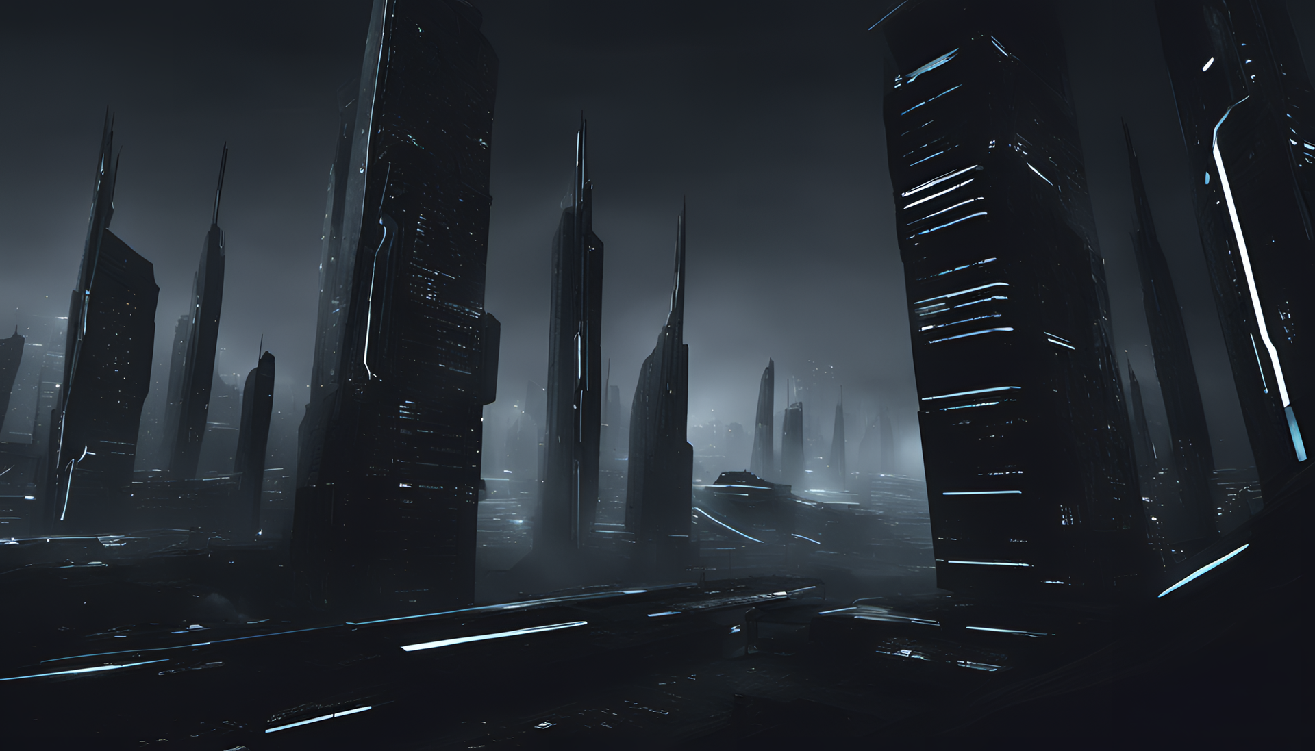 Futuristic dark abstract wallpaper.