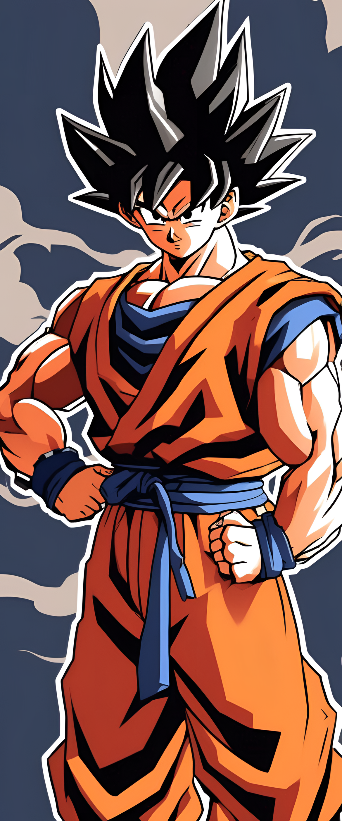 Goku illustration with an artistic and stylized design.