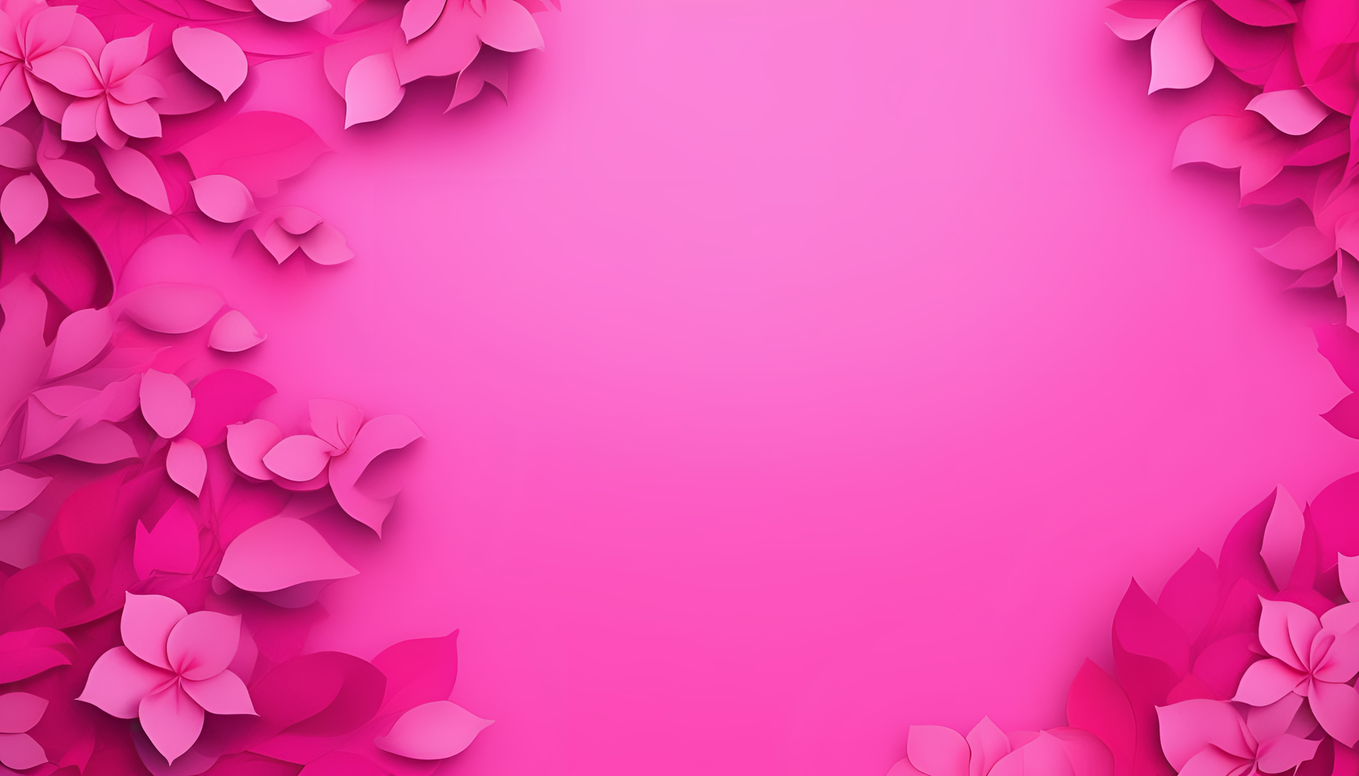 Vibrant pink background with soft gradients.