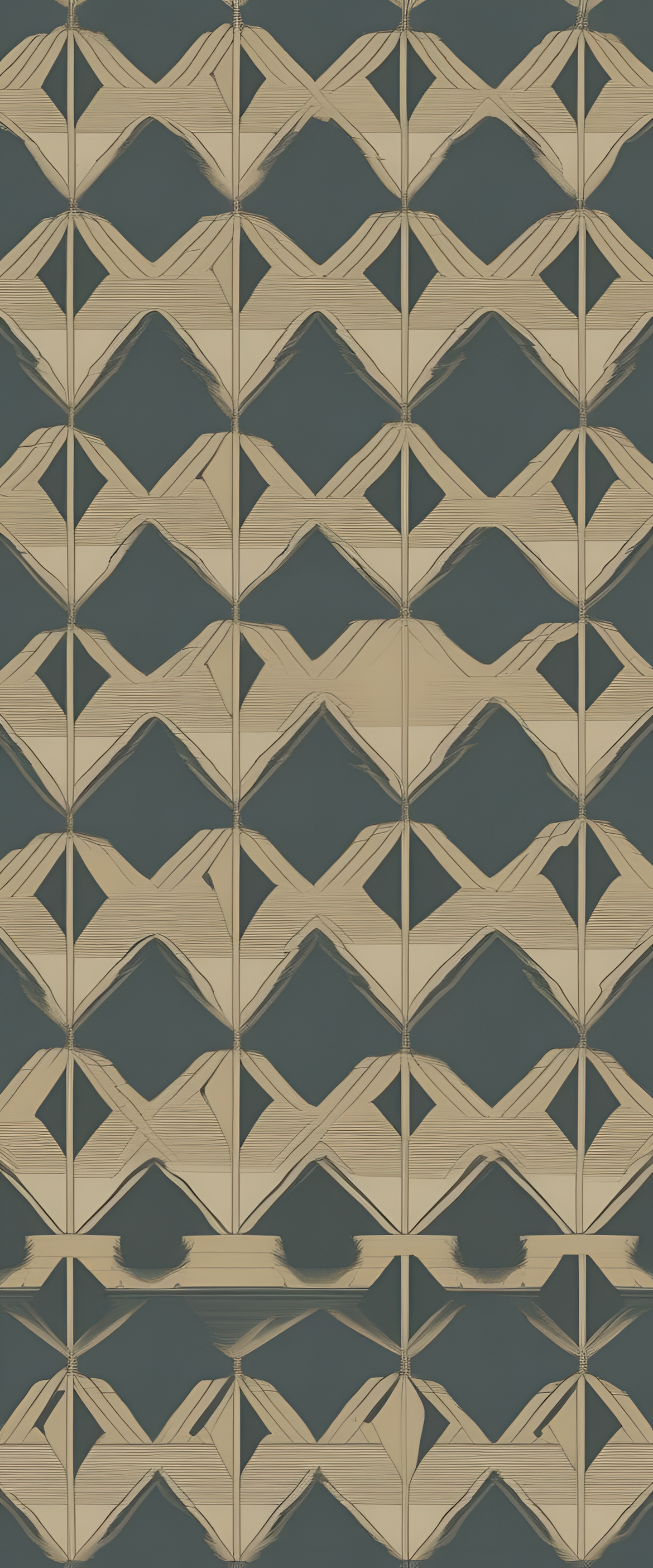 Minimalist vintage phone wallpaper with muted colors and geometric patterns.