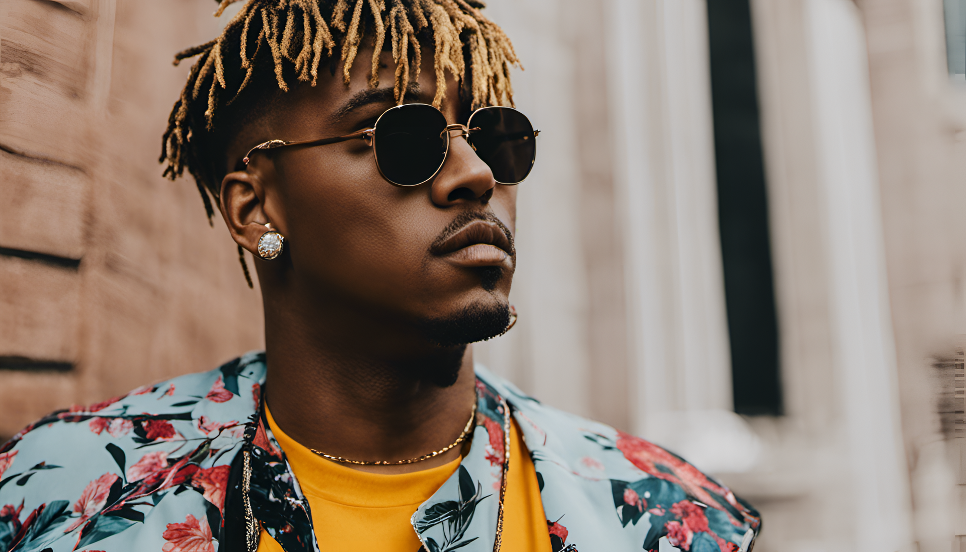 Juice Wrld wearing trendy sunglasses in a close-up portrait.