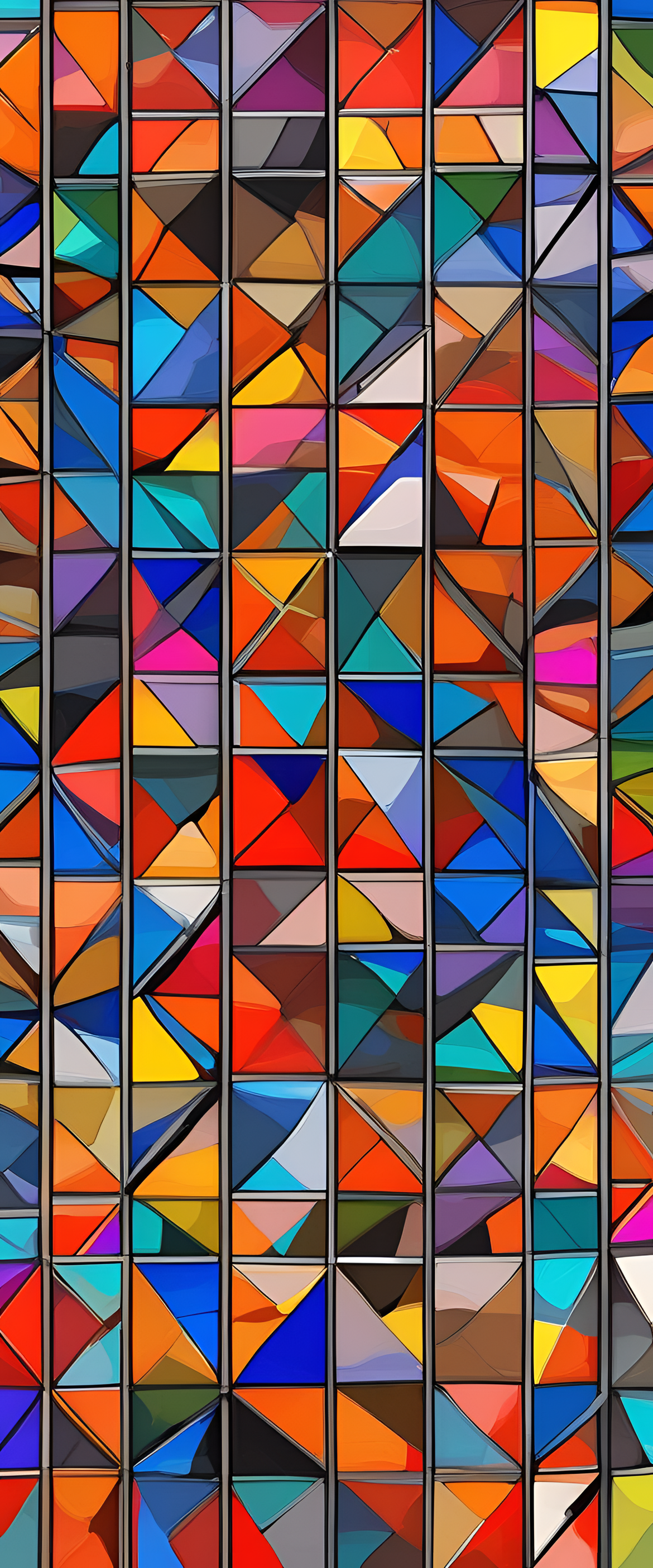 Colorful abstract design with tetradic color scheme.