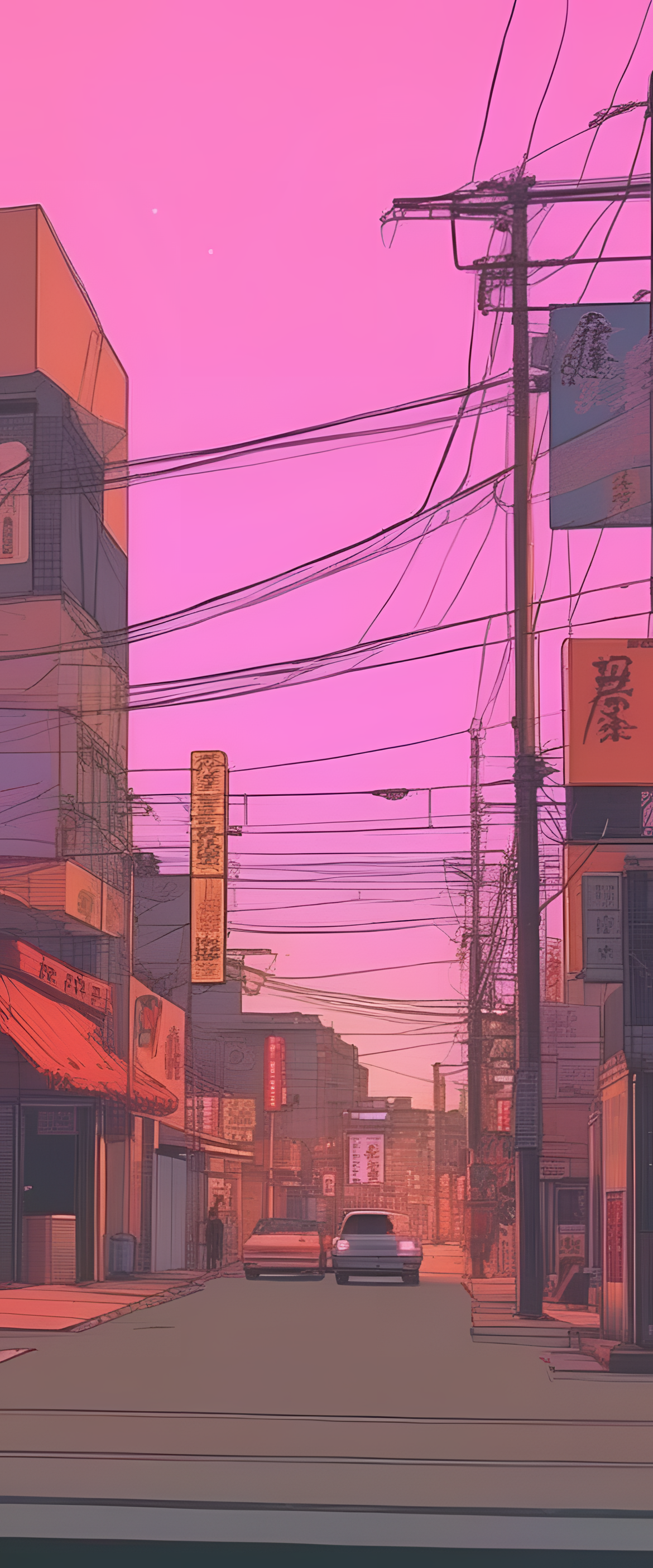 1990s anime-inspired vintage wallpaper with an aesthetic vibe