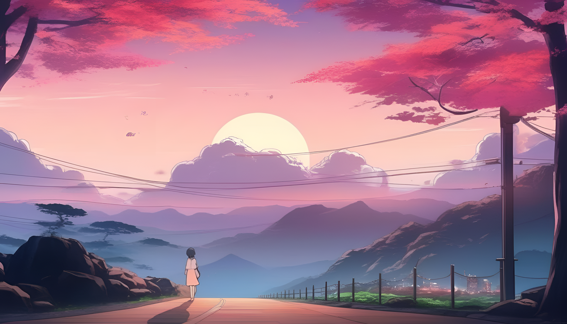 Anime scenery desktop wallpaper