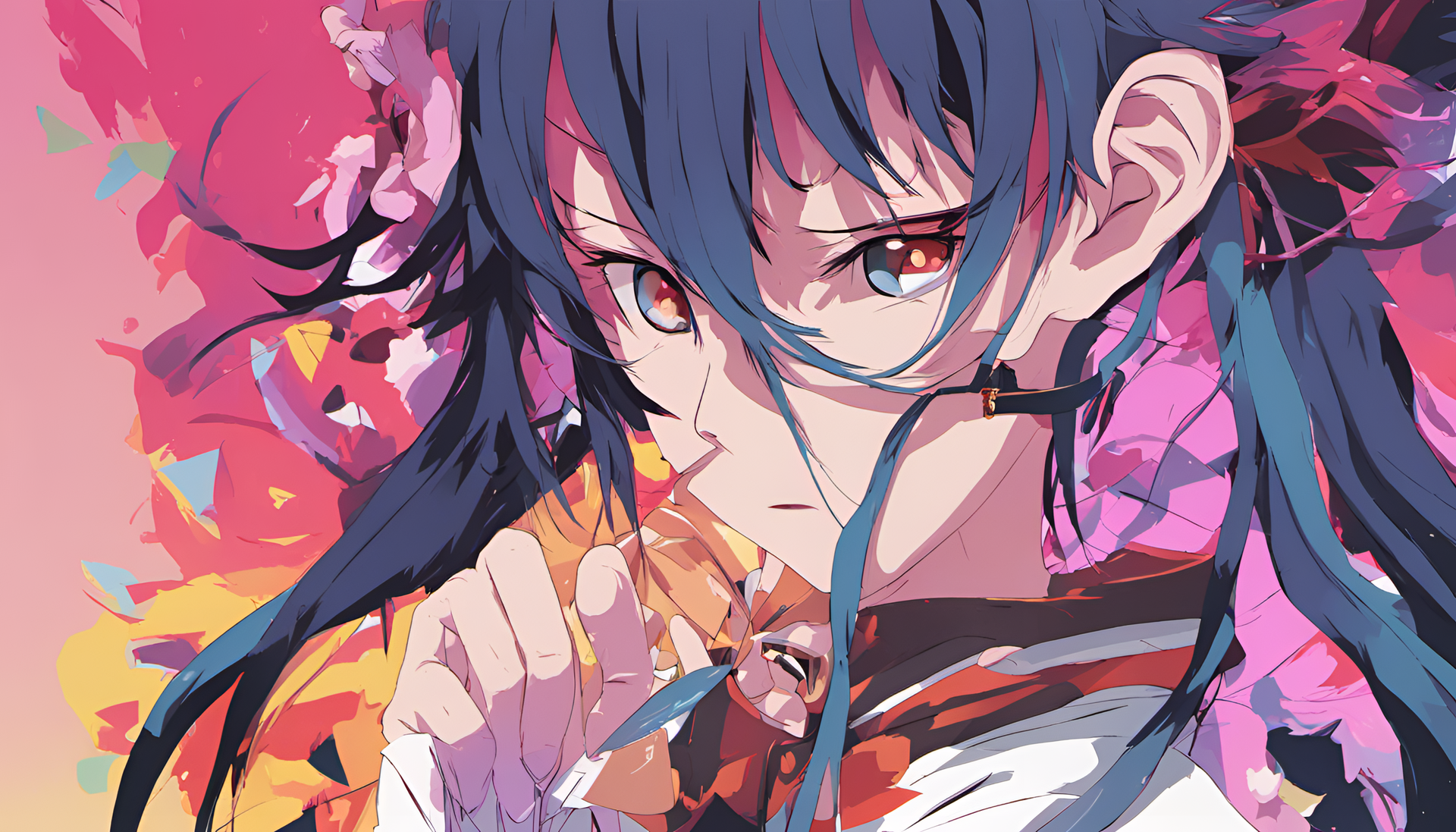 Vibrant anime artwork with award-winning aesthetics and contrasting colors.