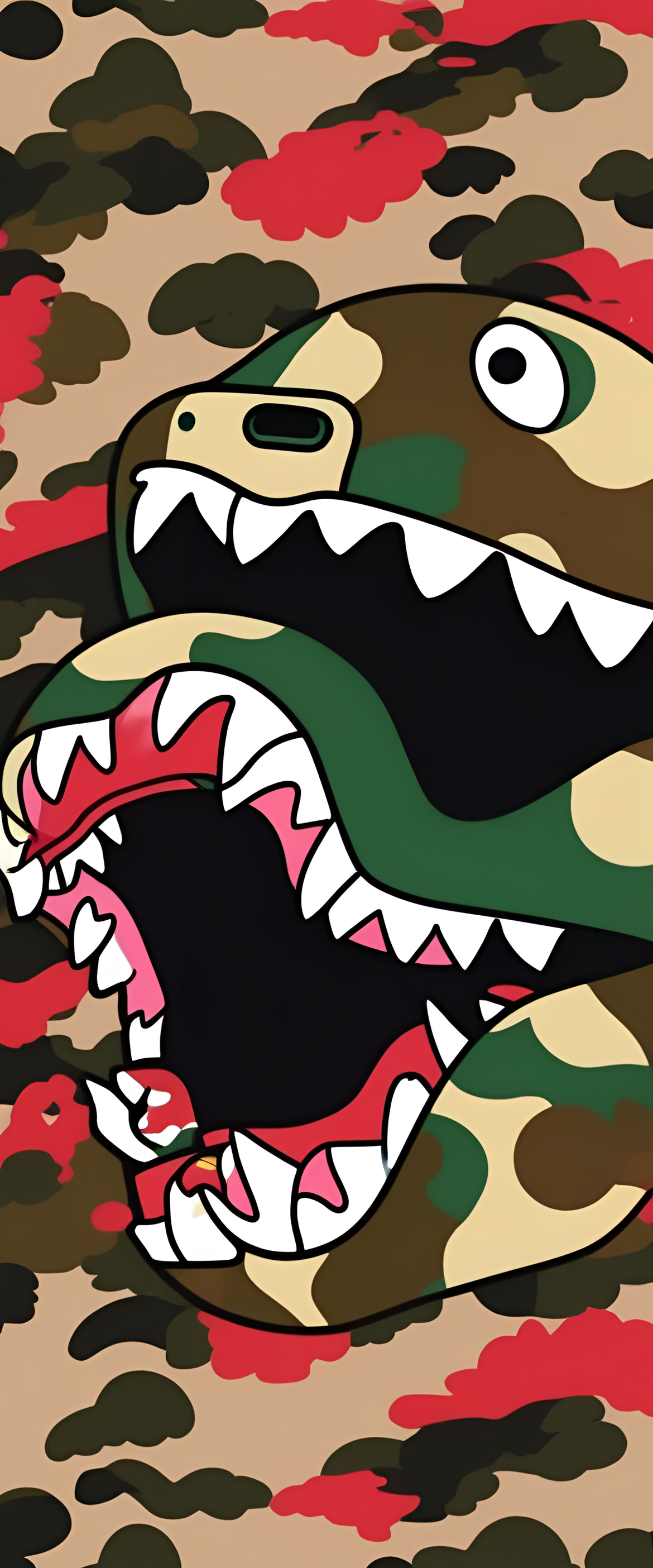 Colorful Bape-inspired phone wallpaper.